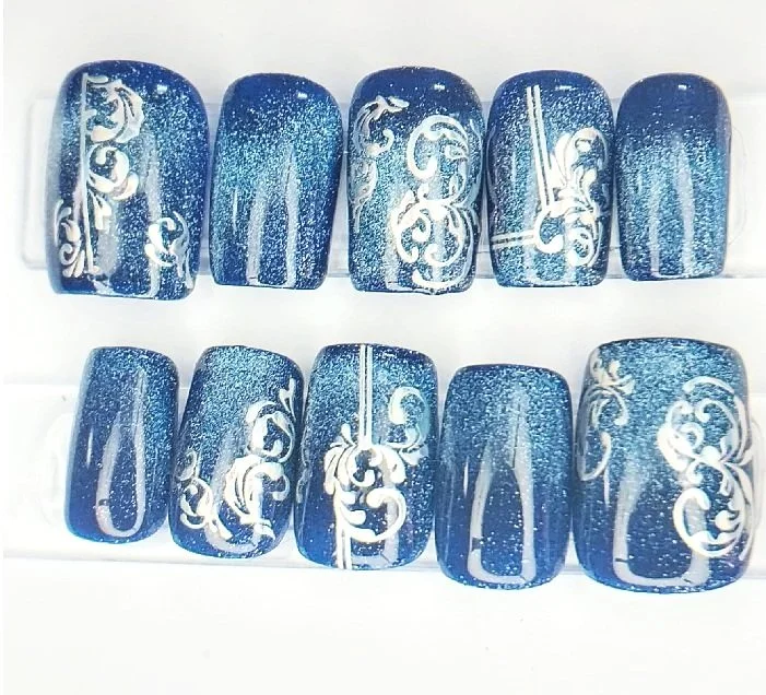 Navy Swirls