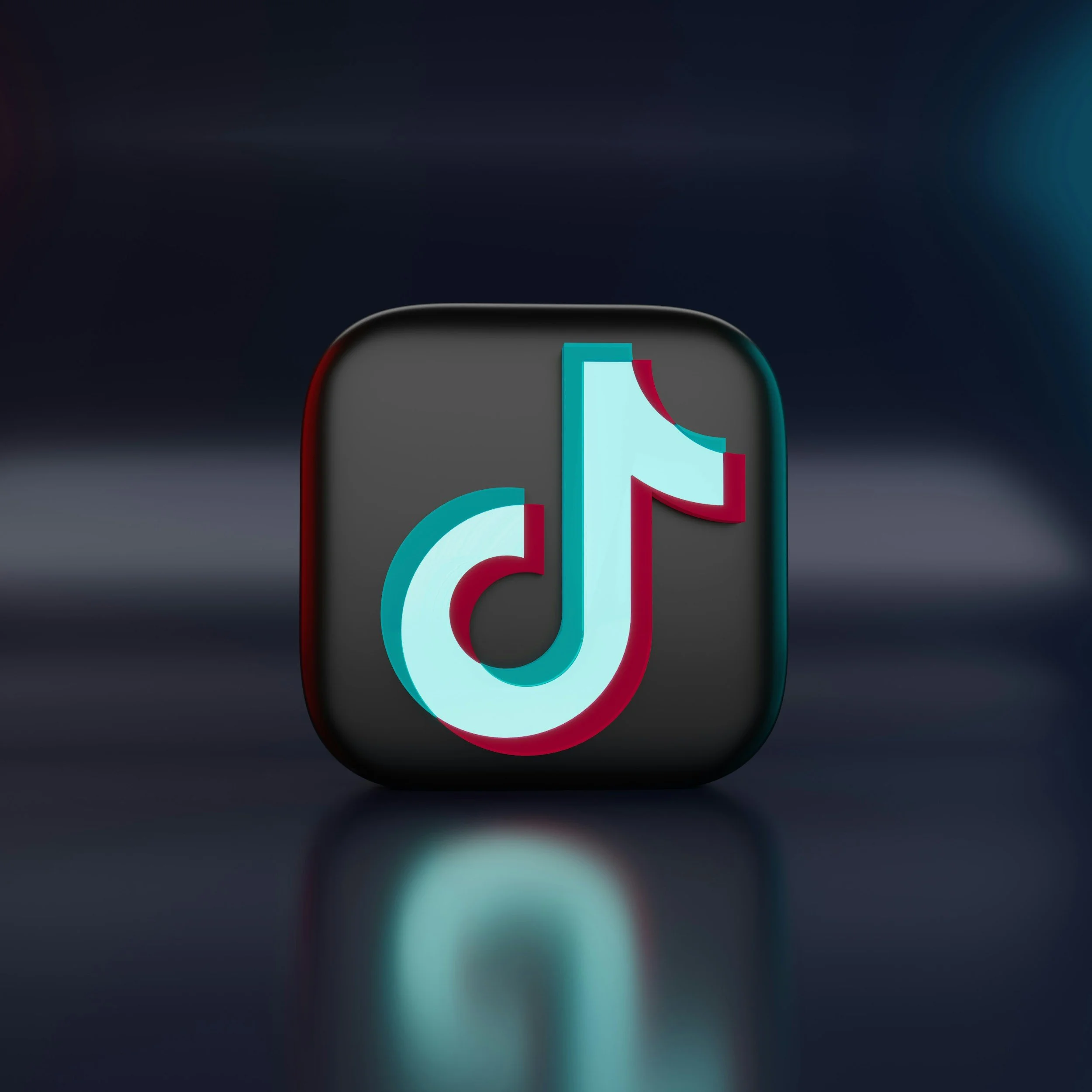 TikTok logo icon on a dark background