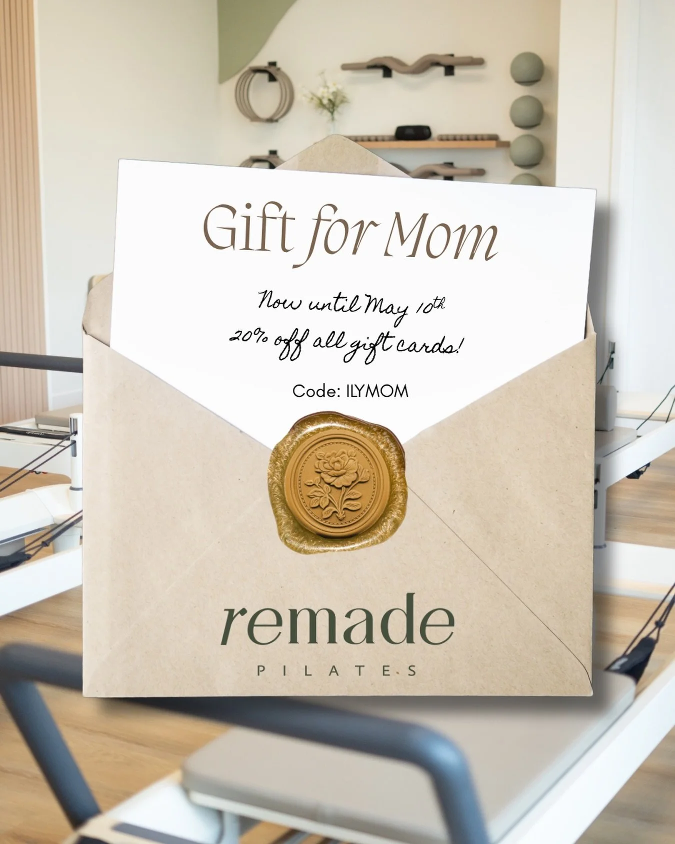 💐 GIVE THE GIFT OF PILATES THIS MOTHER&rsquo;S DAY 💐

From now until May 10th, enjoy ✨20% OFF ALL GIFT CARDS✨ &mdash; the perfect way to treat the moms in your life to movement, self-care, and time for themselves 🤍

Gift cards can be used toward:

