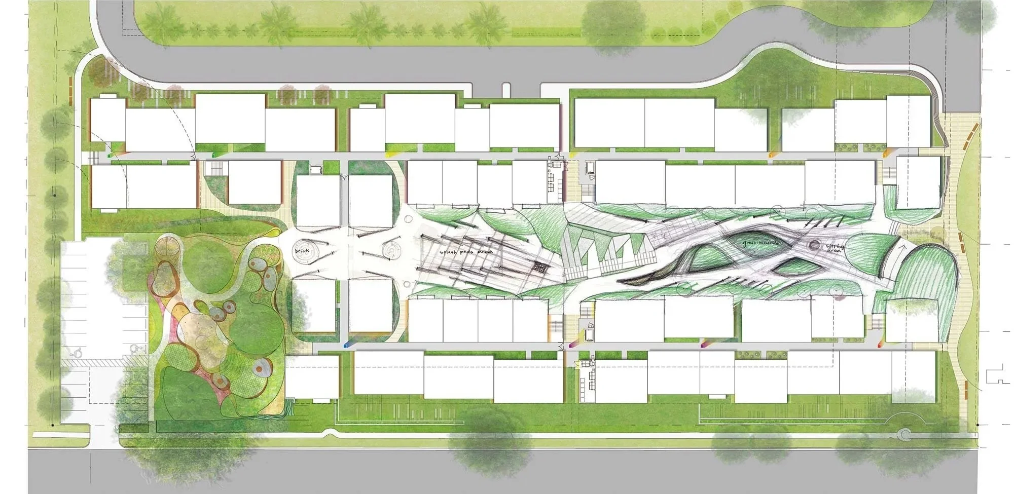 Courtyard of Cambrian East Riverside