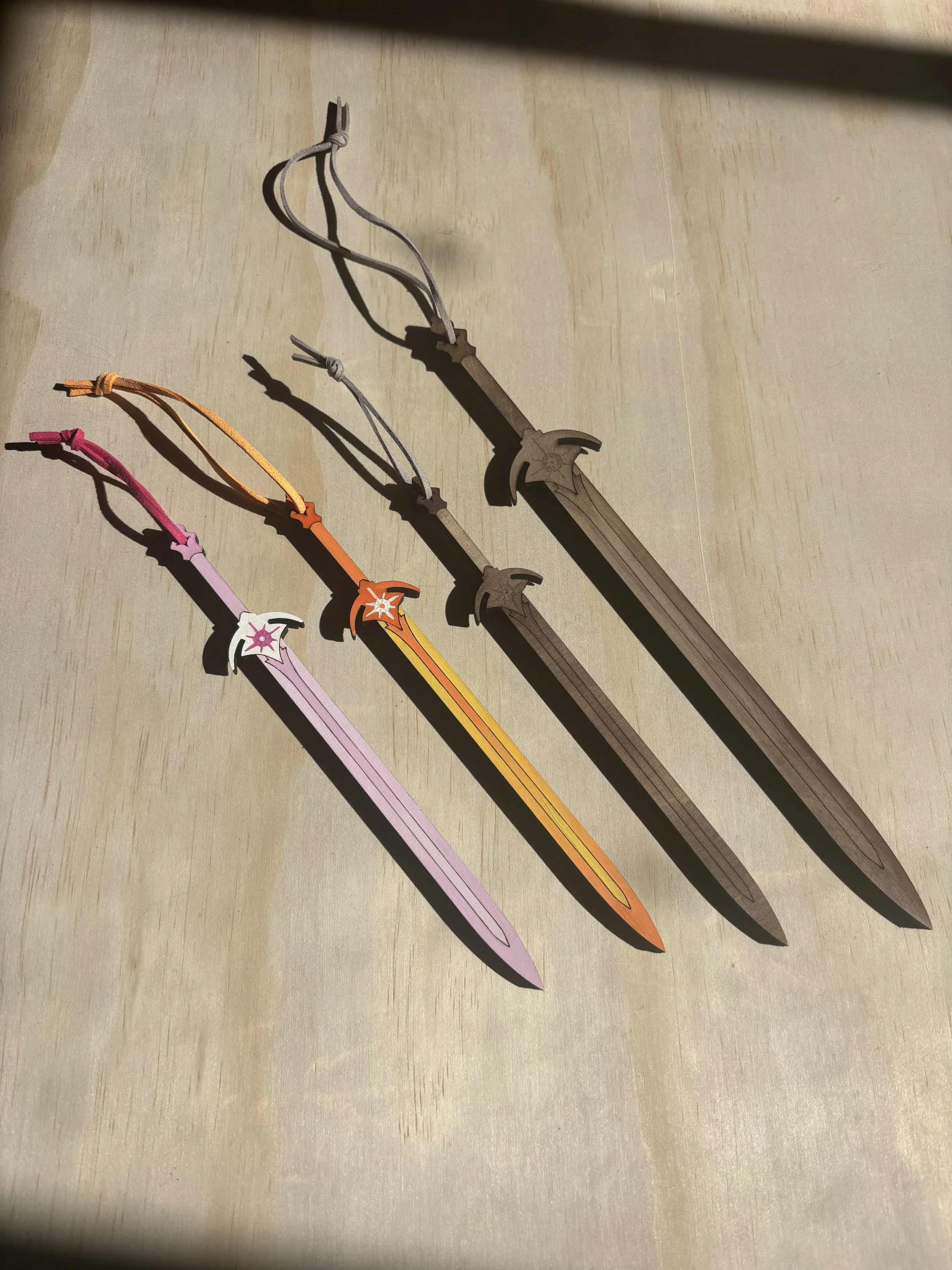 Emblemed Sword
4" - 6"
Combination of gouache and wood stain
