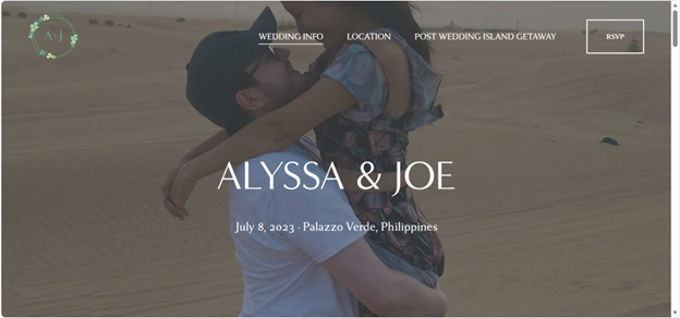 RSVP wedding page