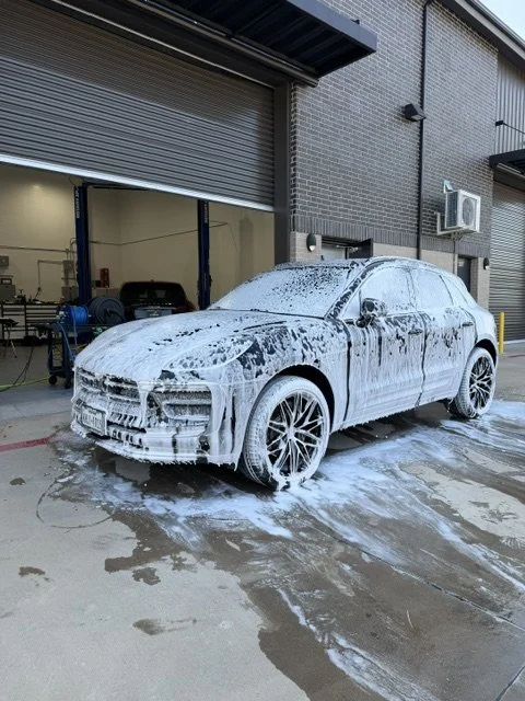 Hand Car Wash from are in house detailer. Porsche Macan maintenance wash. 