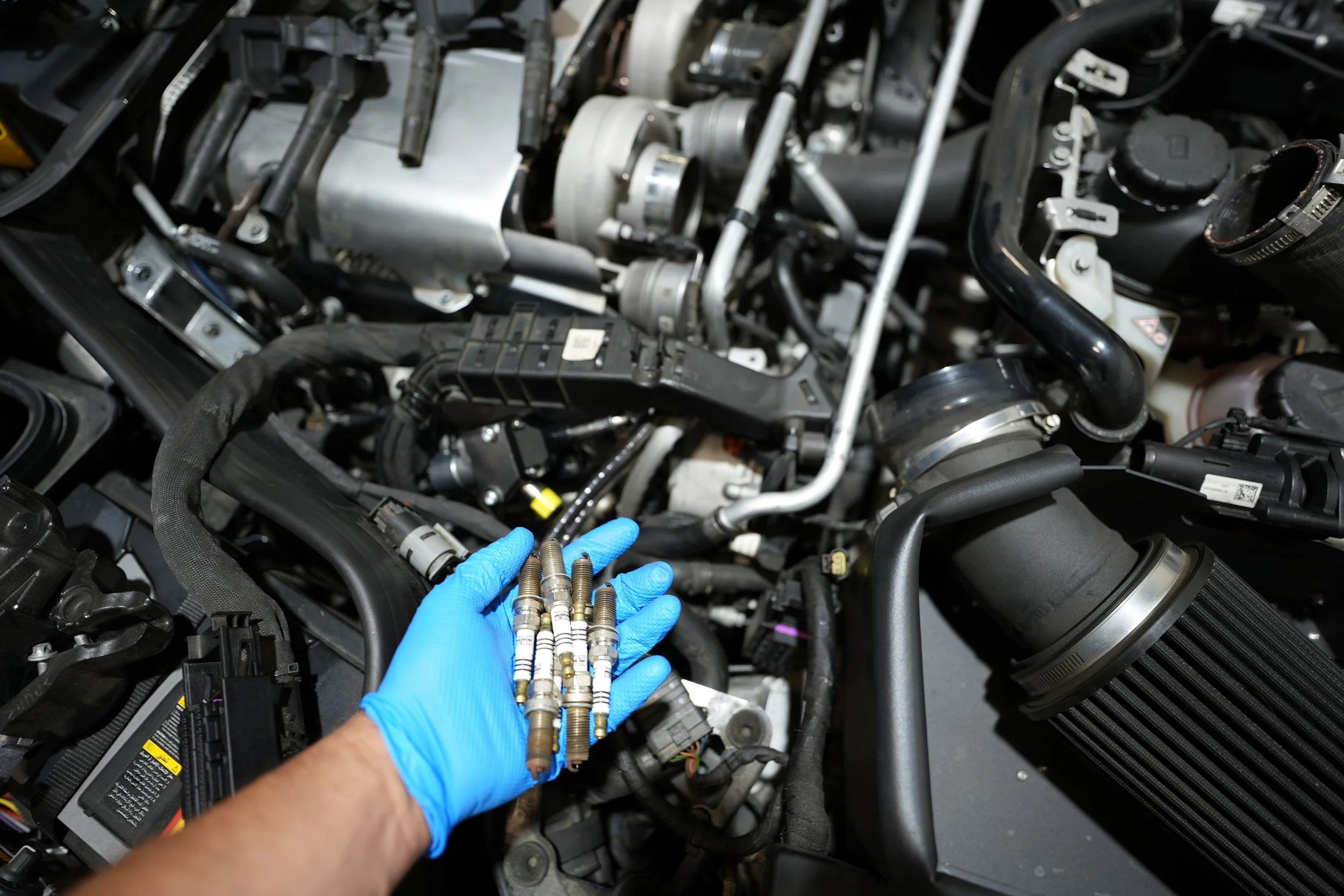 Mercedes-Benz engine bay service at Custom Luxury Lab in Frisco, TX