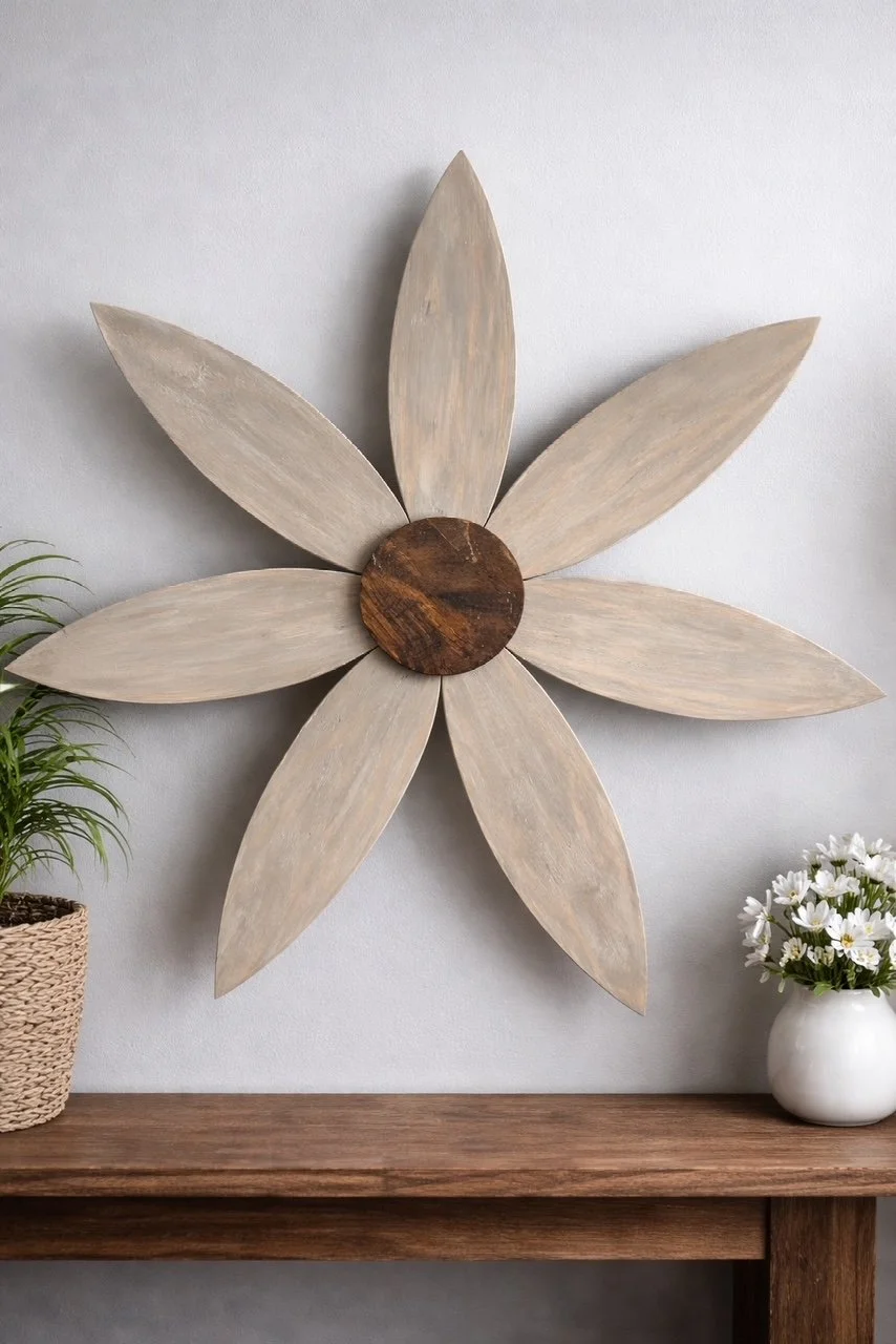 Large Wooden Flowers