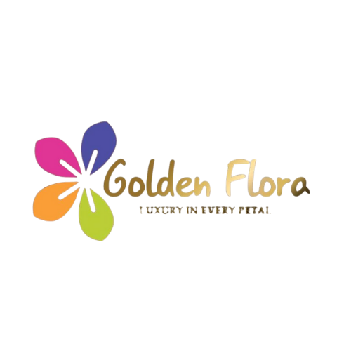 Colorful butterfly logo with the text "Golden Flora" and the tagline "Luxury Floral & Event" underneath.