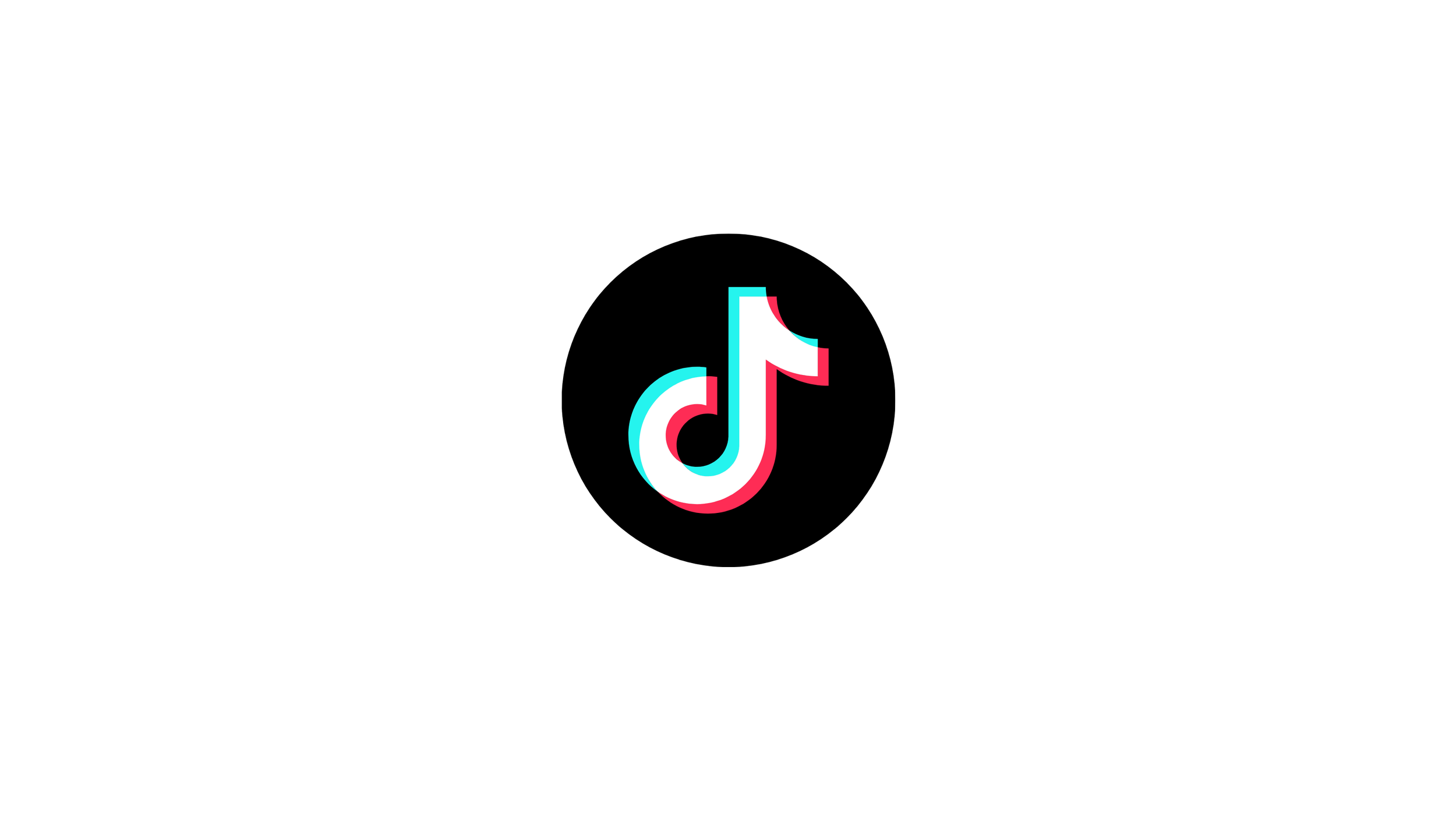 TikTok logo on a black background.