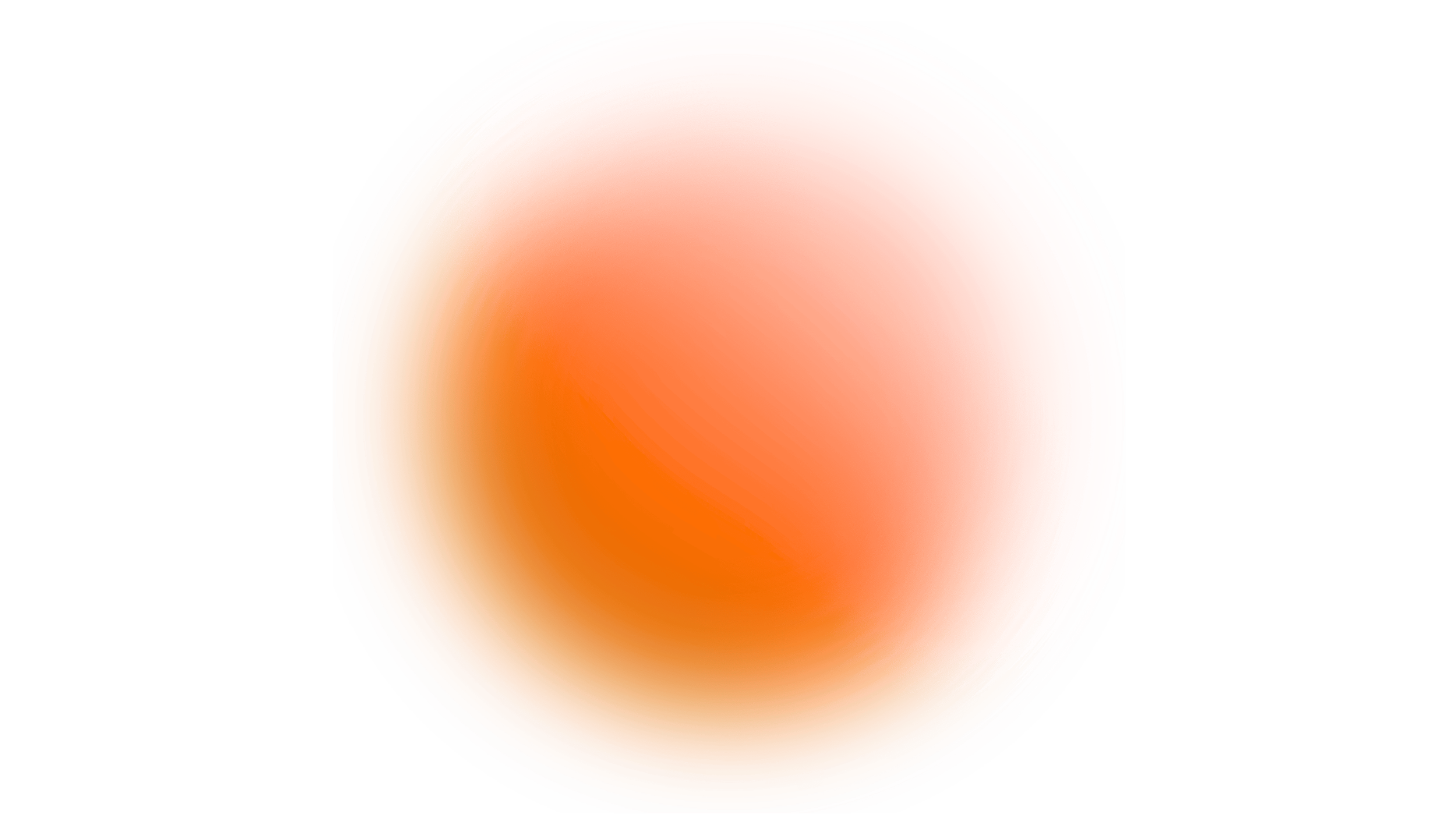 A gradient sphere with shades of orange, pink, and white.