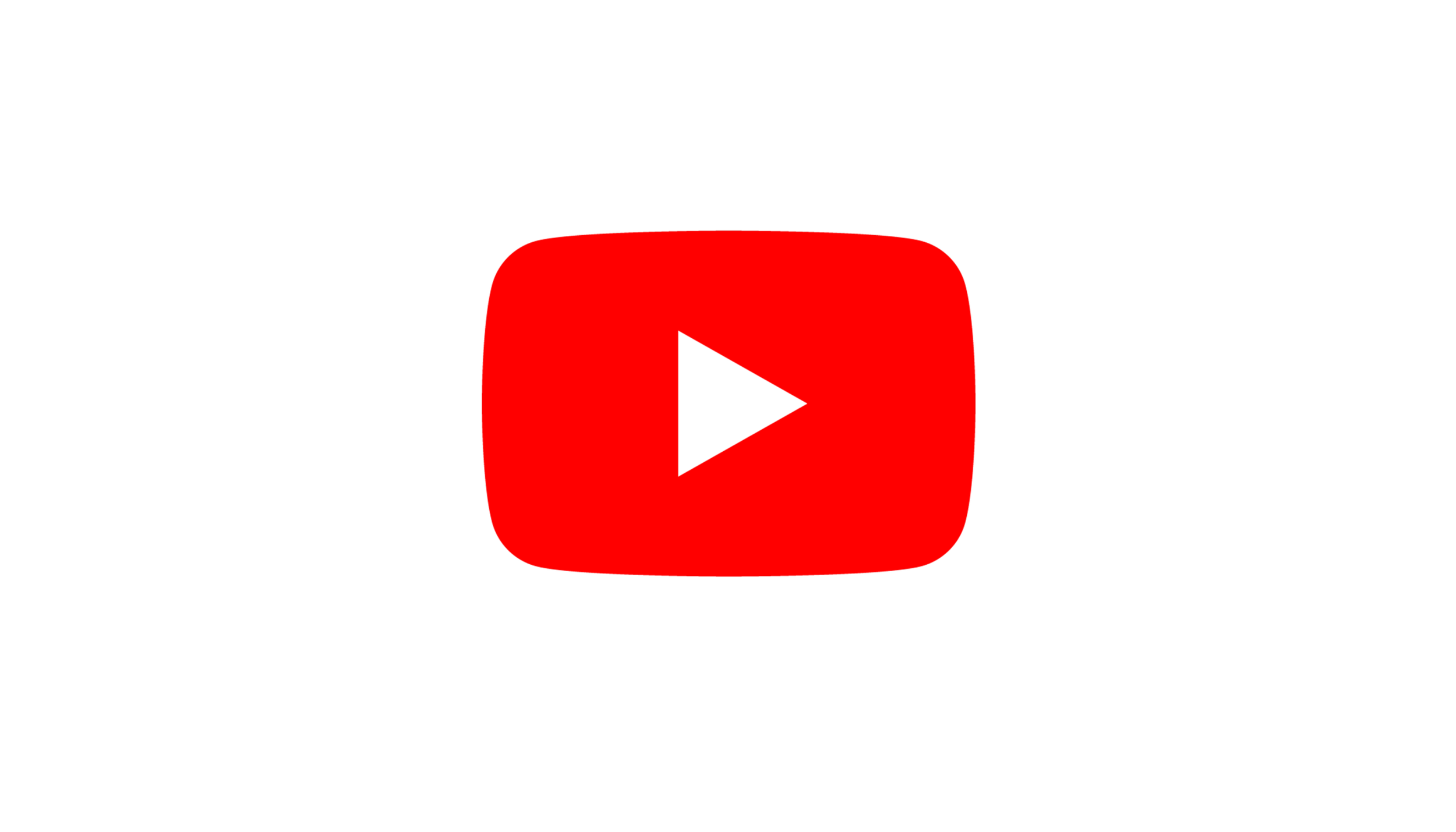 YouTube logo with a play button in the center.