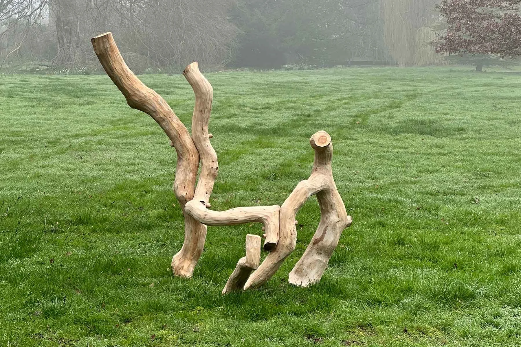 Growth I — Sculptural Oak Seating Form