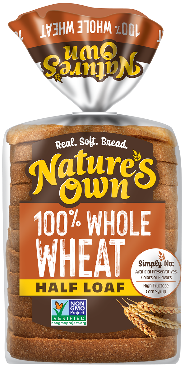 100% Whole Wheat Half Loaf