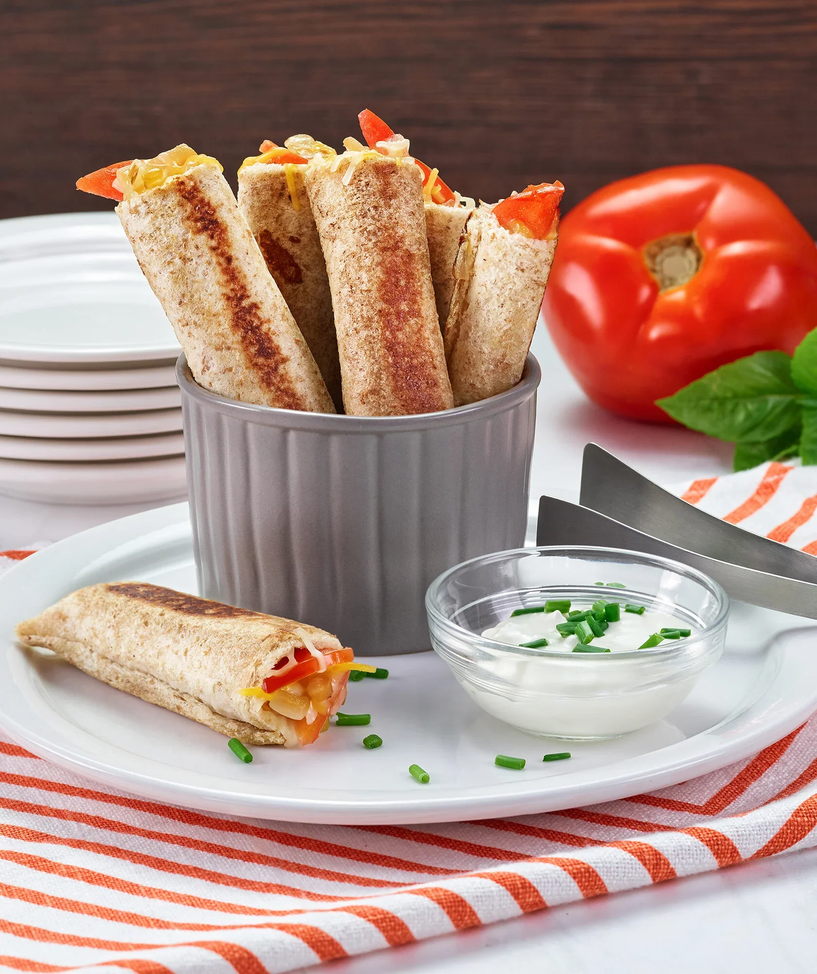 Grilled Cheese, Caramelized Onions & Tomato Roll