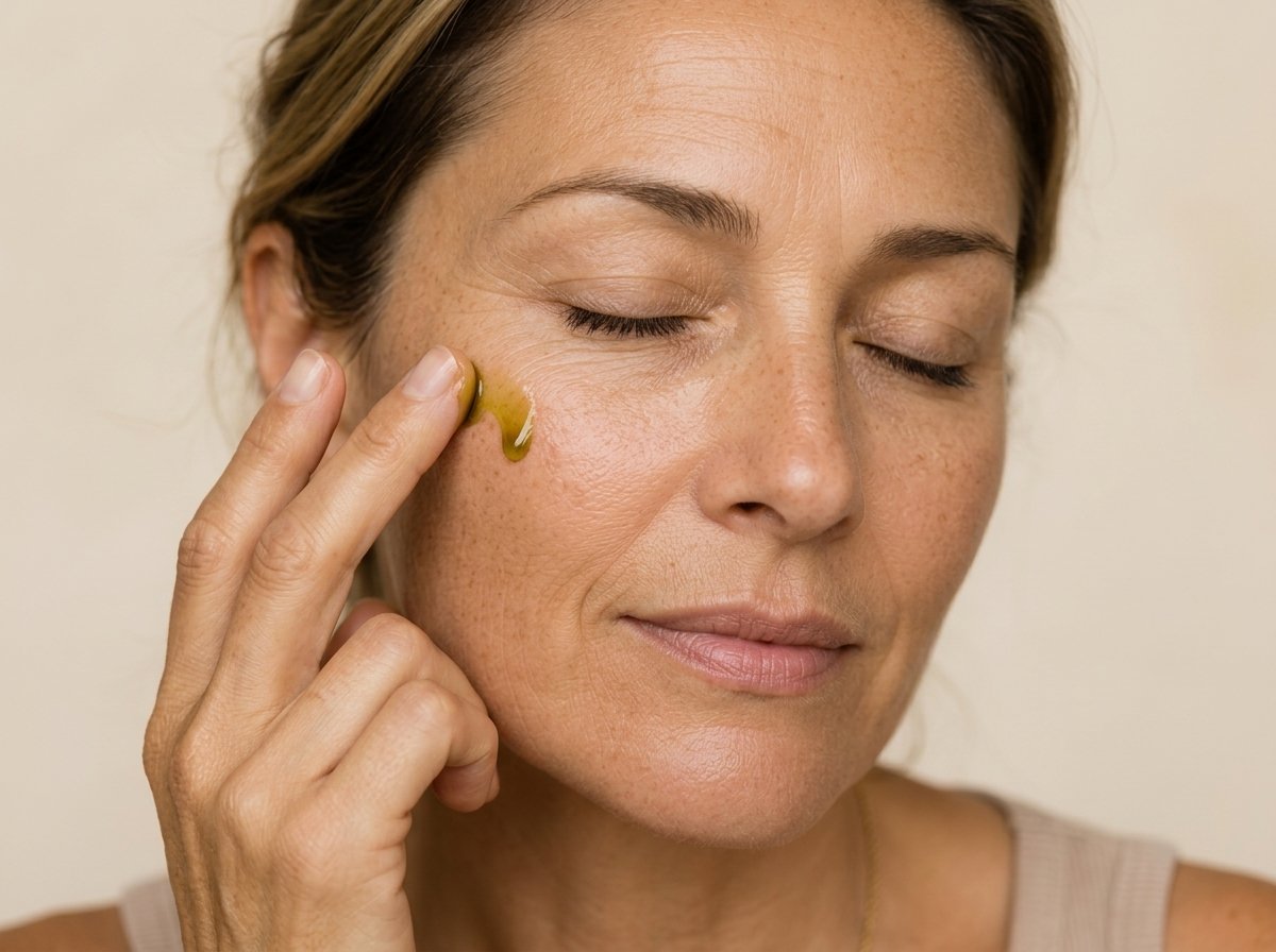 woman enjoing the green miracle buaty oil.jpeg