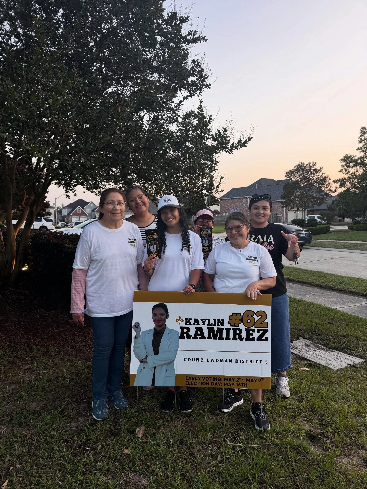 With early voting closely approaching, my volunteers and I are working harder than ever. I am so thankful for all of their help. This campaign has really been a community effort. Remember to vote Kaylin Ramirez #62 from May 2nd-9th, and of course on 