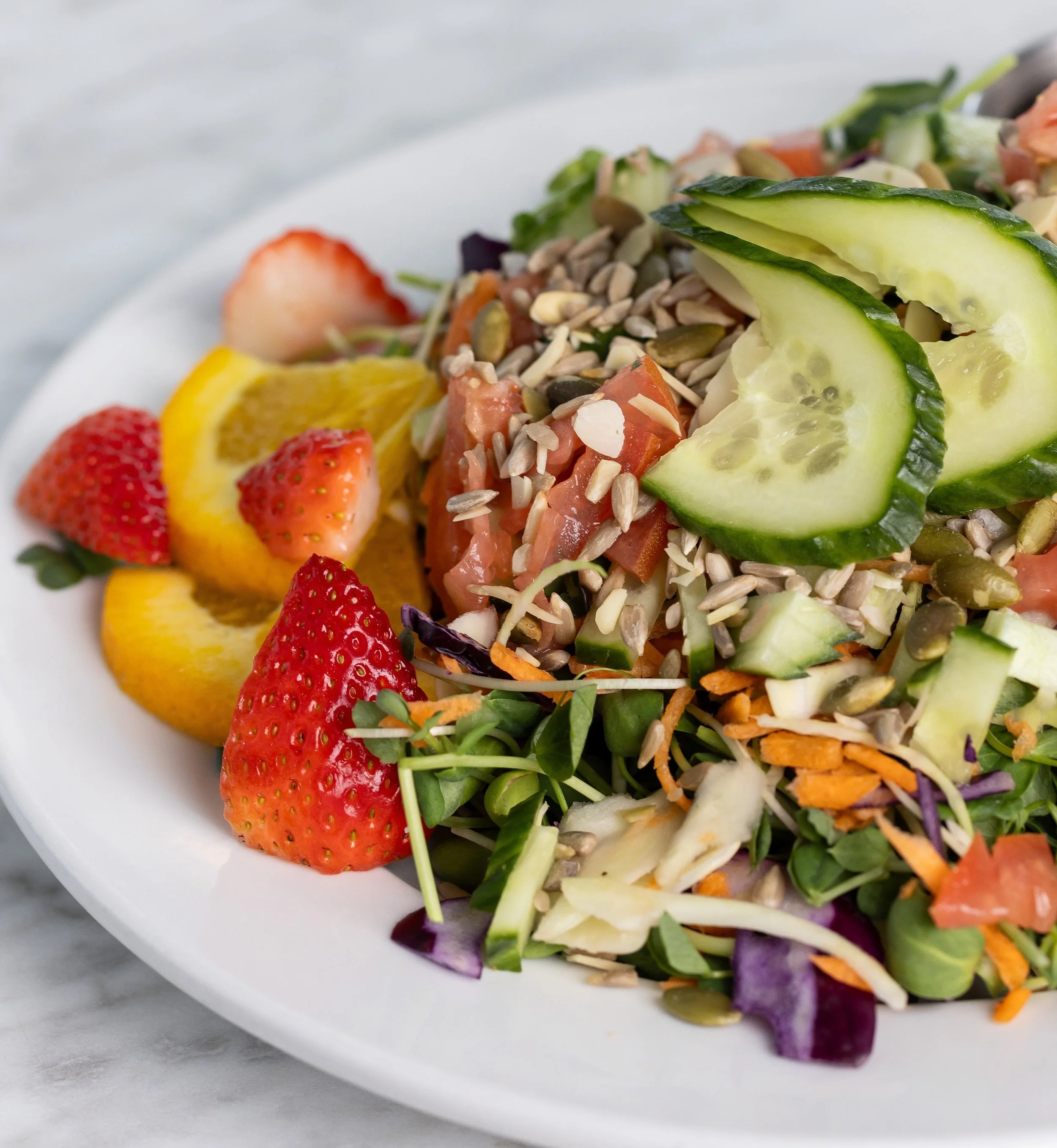 Roots and Shoots Salad At Fancy Pants Cafe in Bridgewater, Nova Scotia