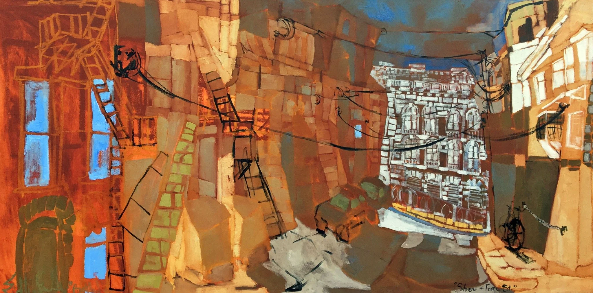 Erin McGee Ferrell · Convergence · Oil on canvas, 2017 · Portland Art Gallery · Portland, Maine