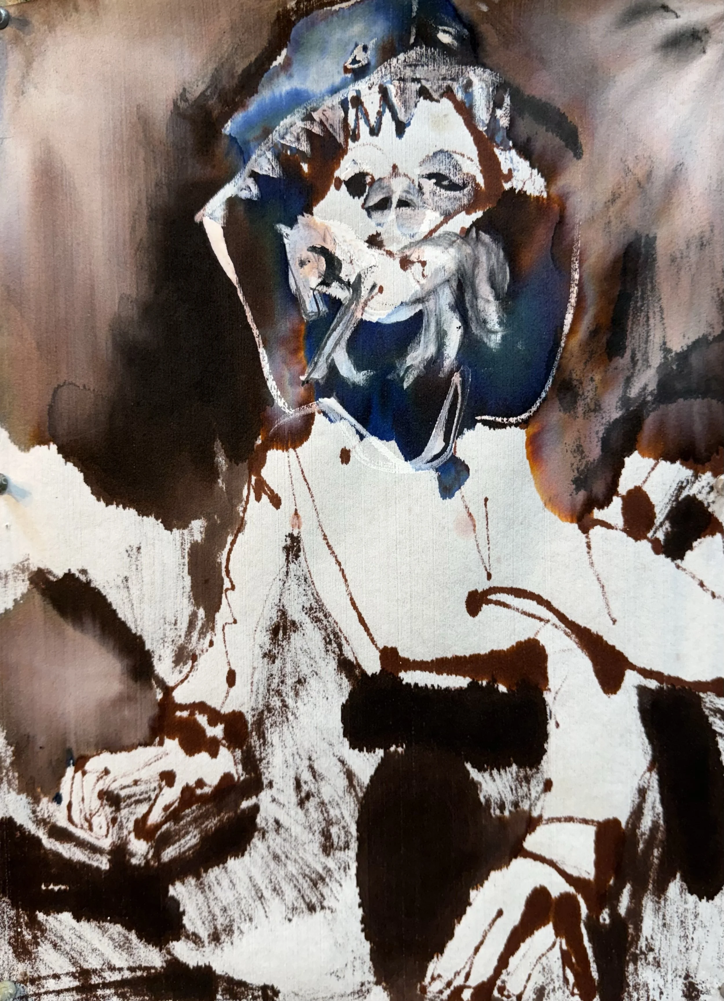 Dino Boy with Horse in Mouth, 2026
Watercolor and wax
11 × 14 in (27.9 × 35.6 cm)