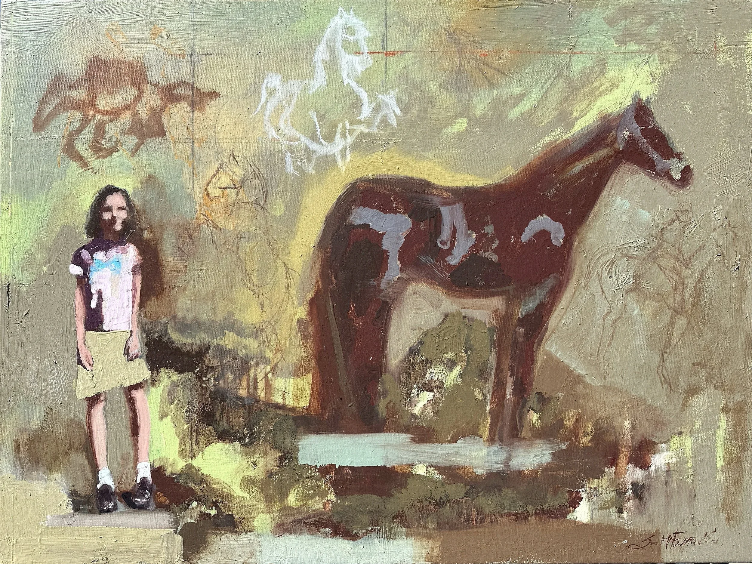 Horse Dreams. 30 x 40 in oil on canvas