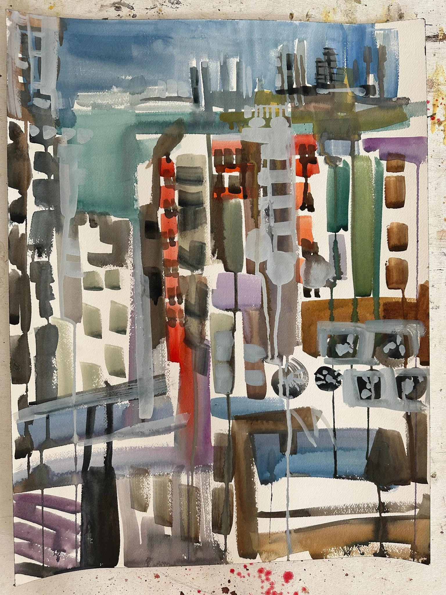 Manama rooftops
Watercolor · Bahrain series