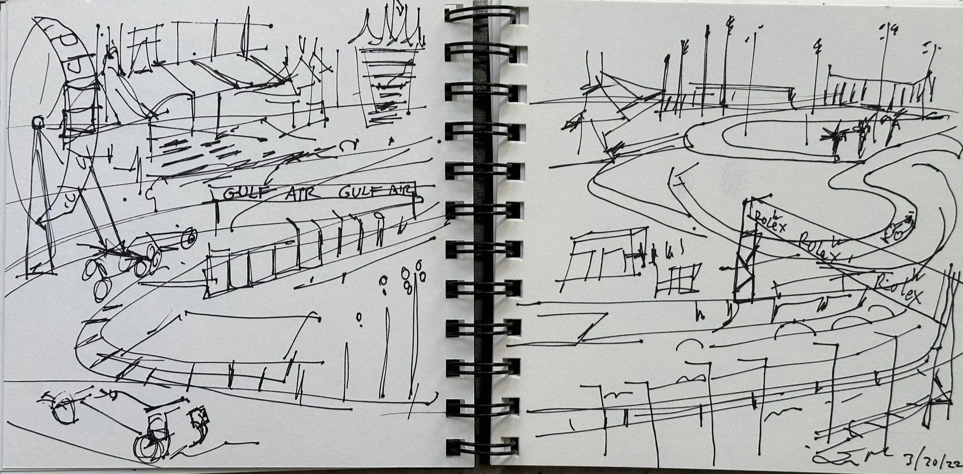 Bahrain Grand Prix
Sketchbook study