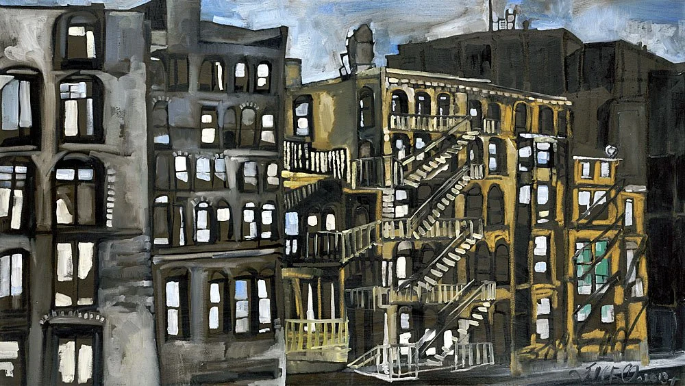 Erin McGee Ferrell · Convergence · Oil on canvas, 2017 · Portland Art Gallery · Portland, Maine