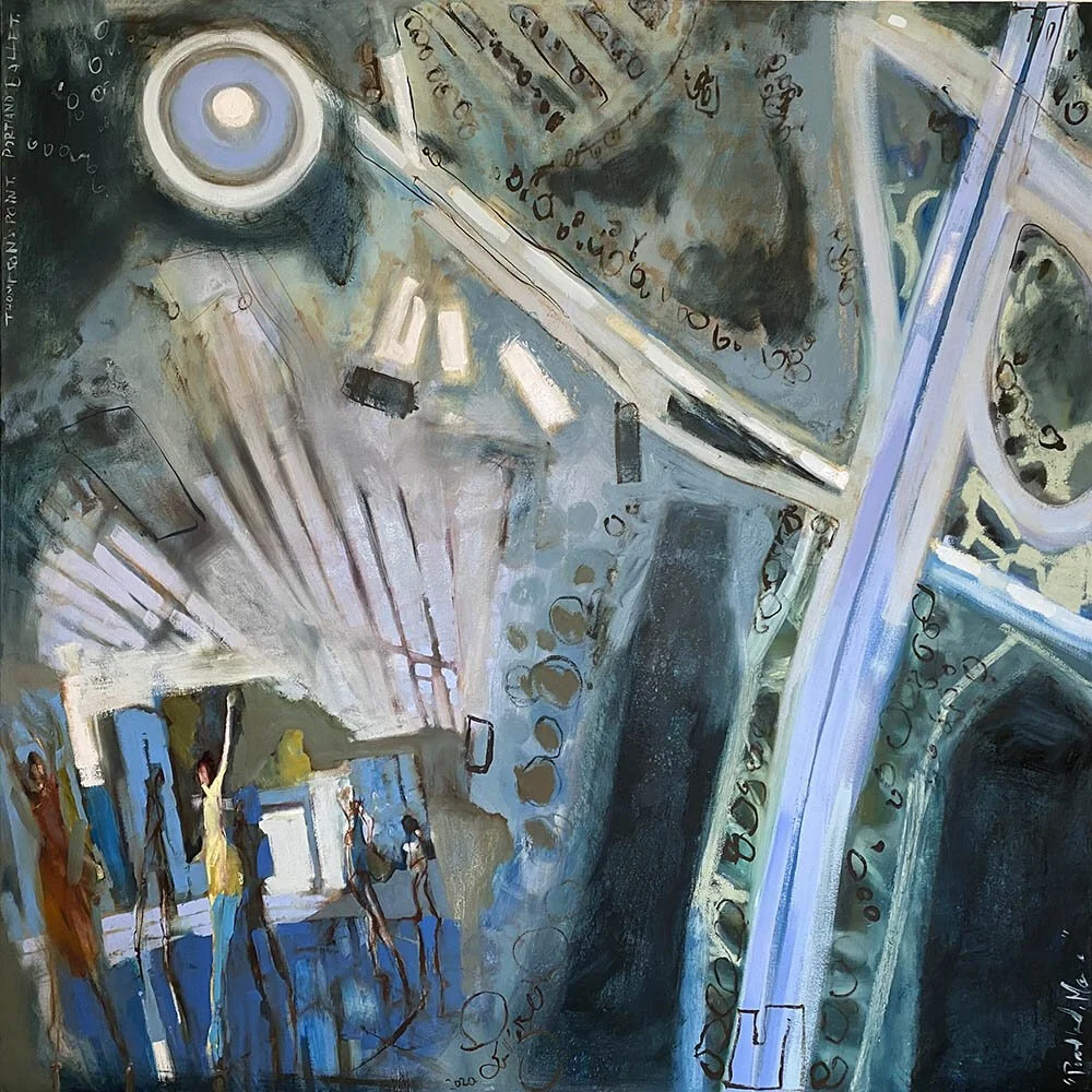 Portland Ballet Aerial View, 2020
Oil on canvas
6 × 6 in (15.2 × 15.2 cm)