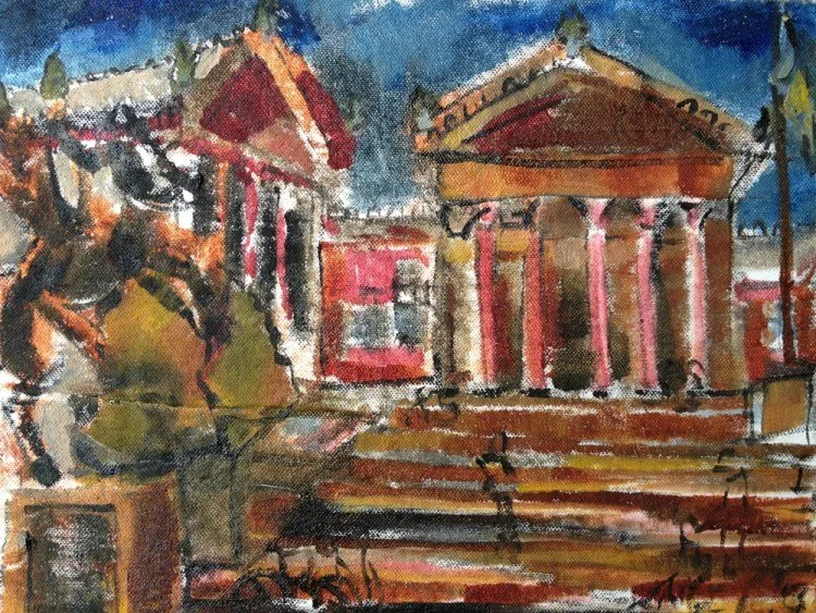Erin McGee Ferrell, Philadelphia Art Museum. Oil painting, published in the artist’s archive in April 2013.