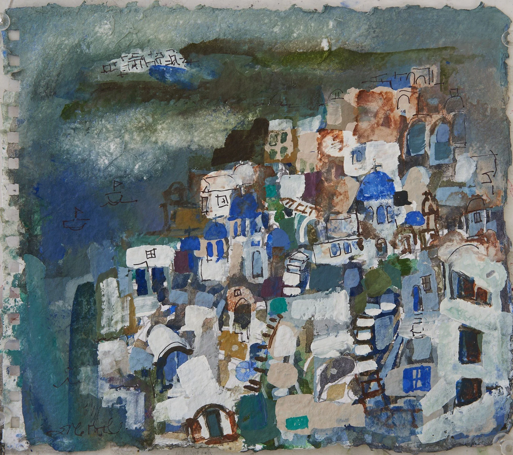 Santorini hillside — Erin McGee Ferrell, Greece, 2022.