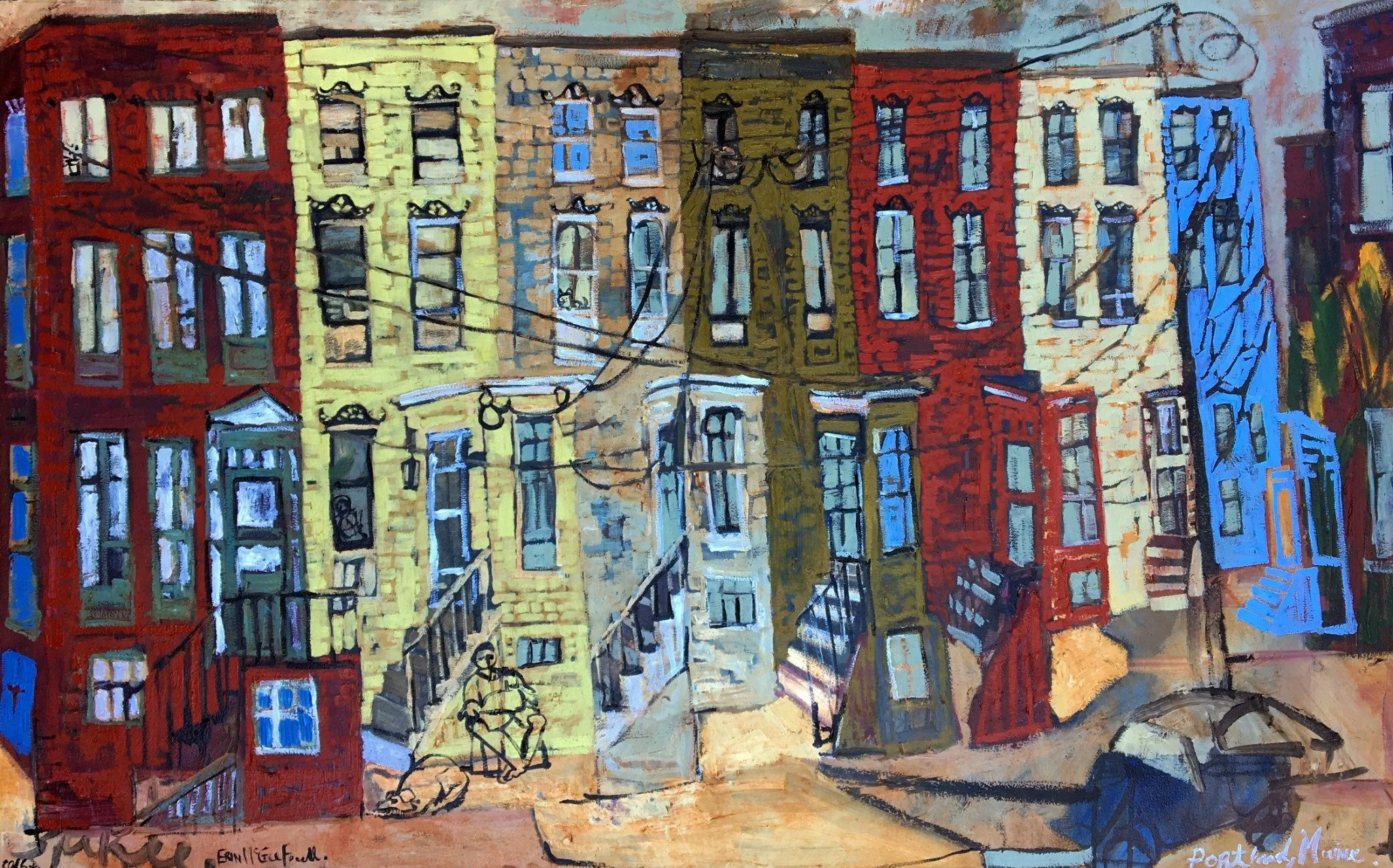 Erin McGee Ferrell · Convergence · Oil on canvas, 2017 · Portland Art Gallery · Portland, Maine