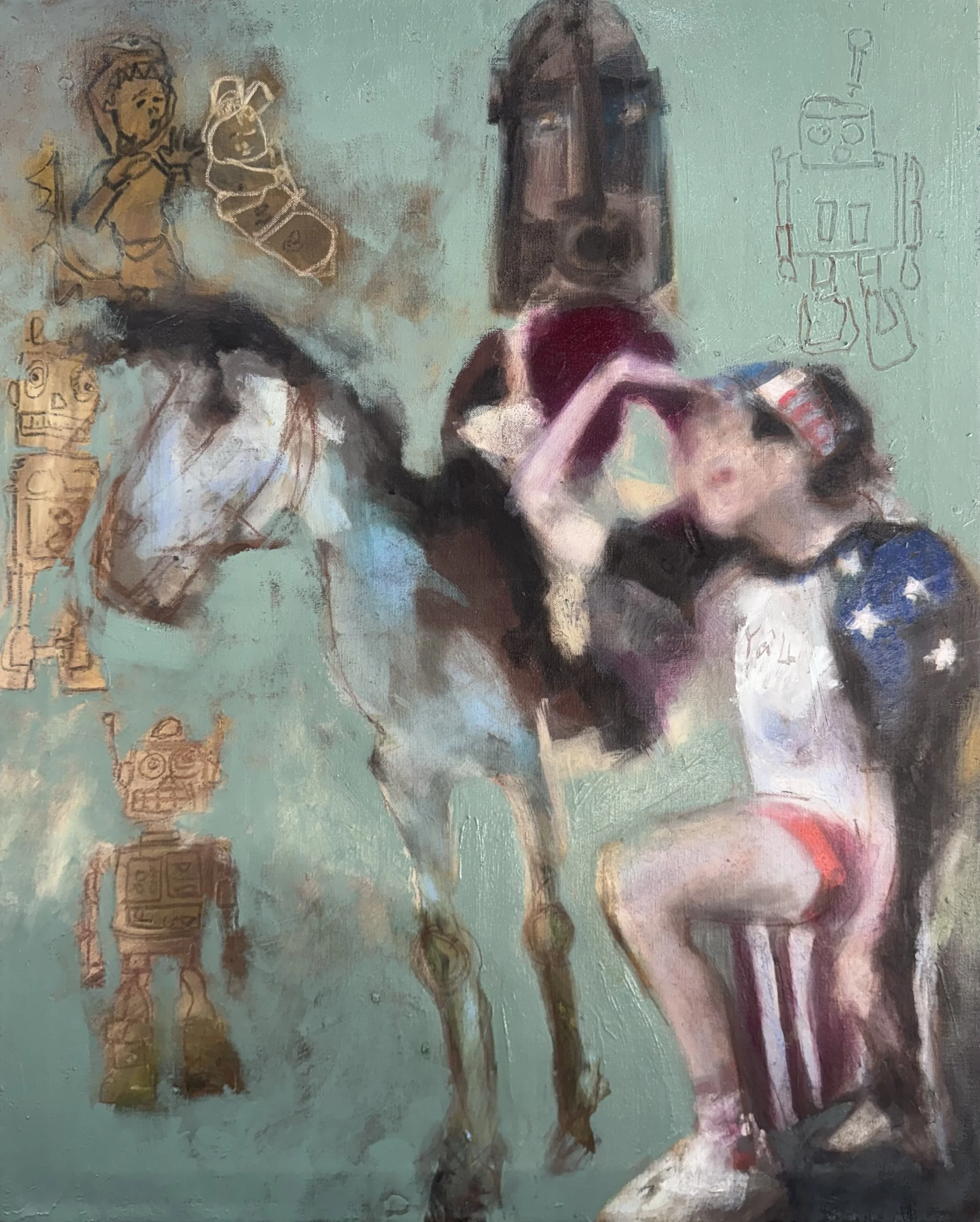 Hero and Friends, 2026
Oil on linen
18 × 24 in (45.7 × 61 cm)