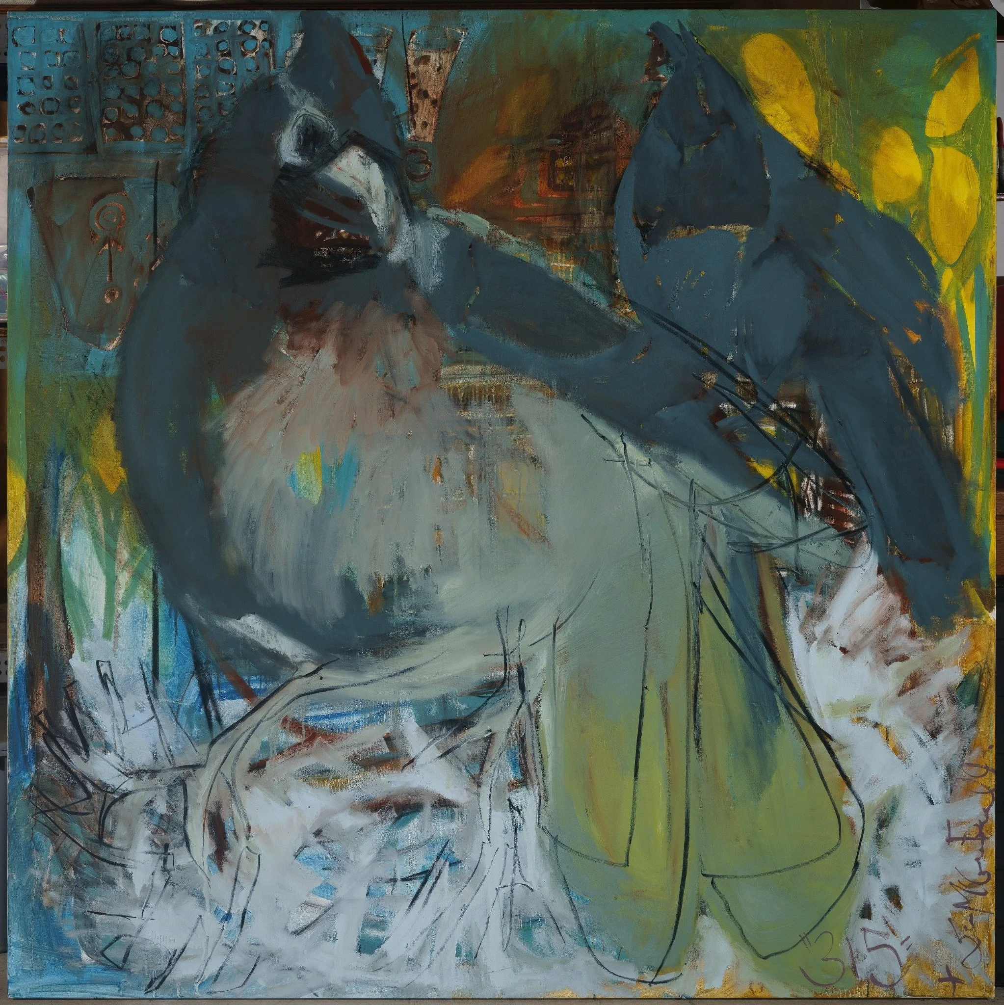 3:15, 2019
Oil on canvas
72 × 72 in (182.9 × 182.9 cm)