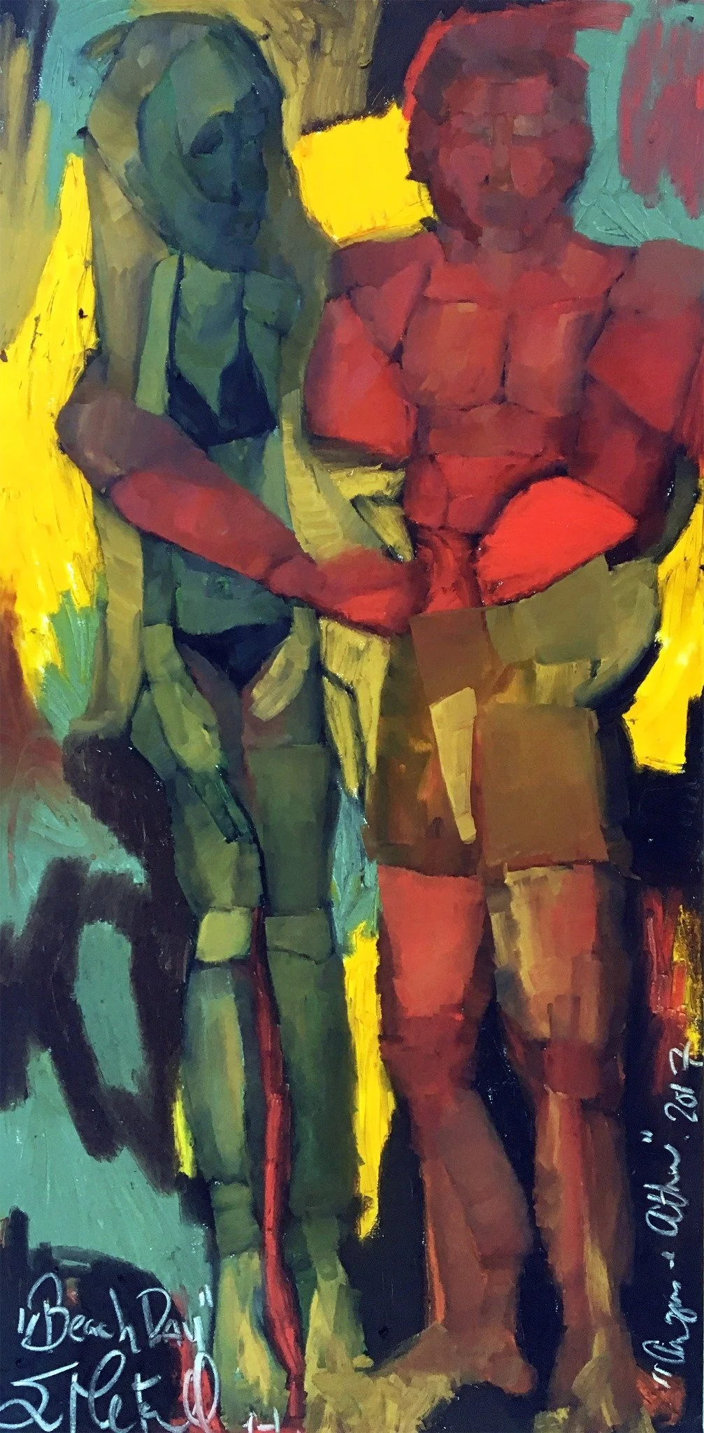 Erin McGee Ferrell · Convergence · Oil on canvas, 2017 · Portland Art Gallery · Portland, Maine