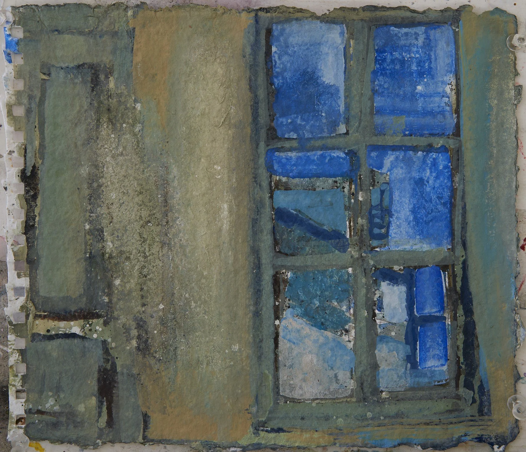 A blue window in Santorini — Erin McGee Ferrell, Greece, 2022.
