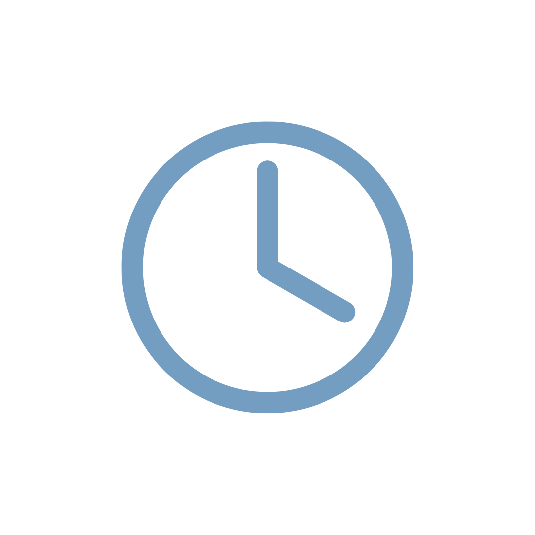 Clock icon showing 3:00