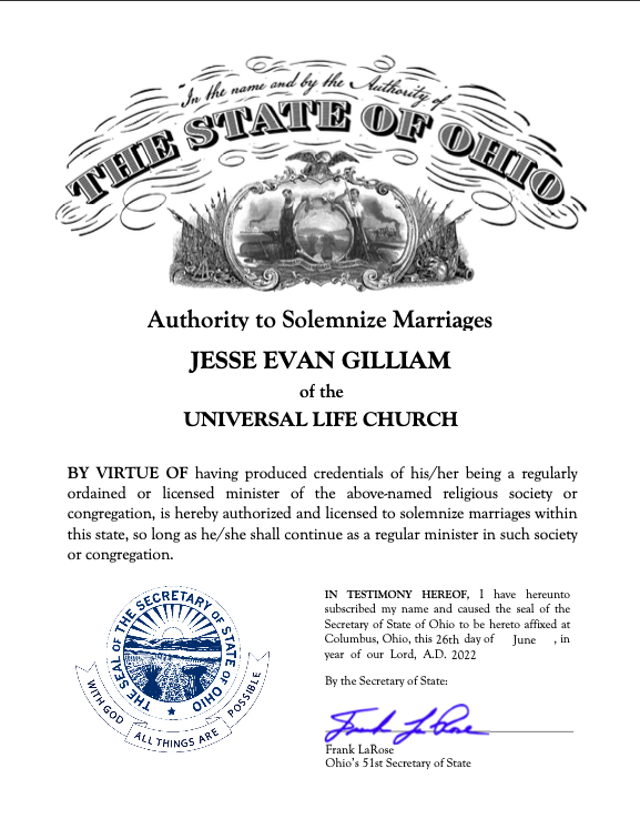 Wedding Officiant & Event Media Services