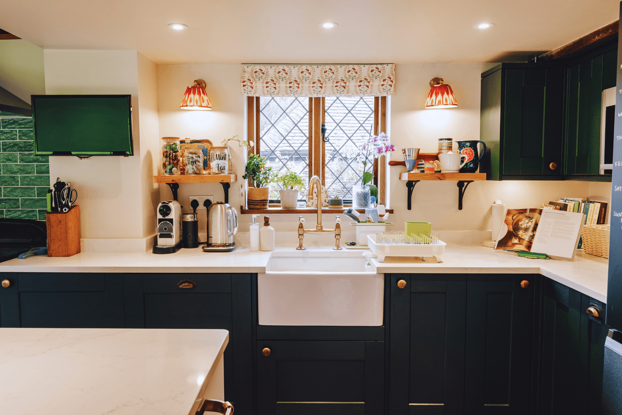 Farmhouse kitchen with rustic details at High Birch.