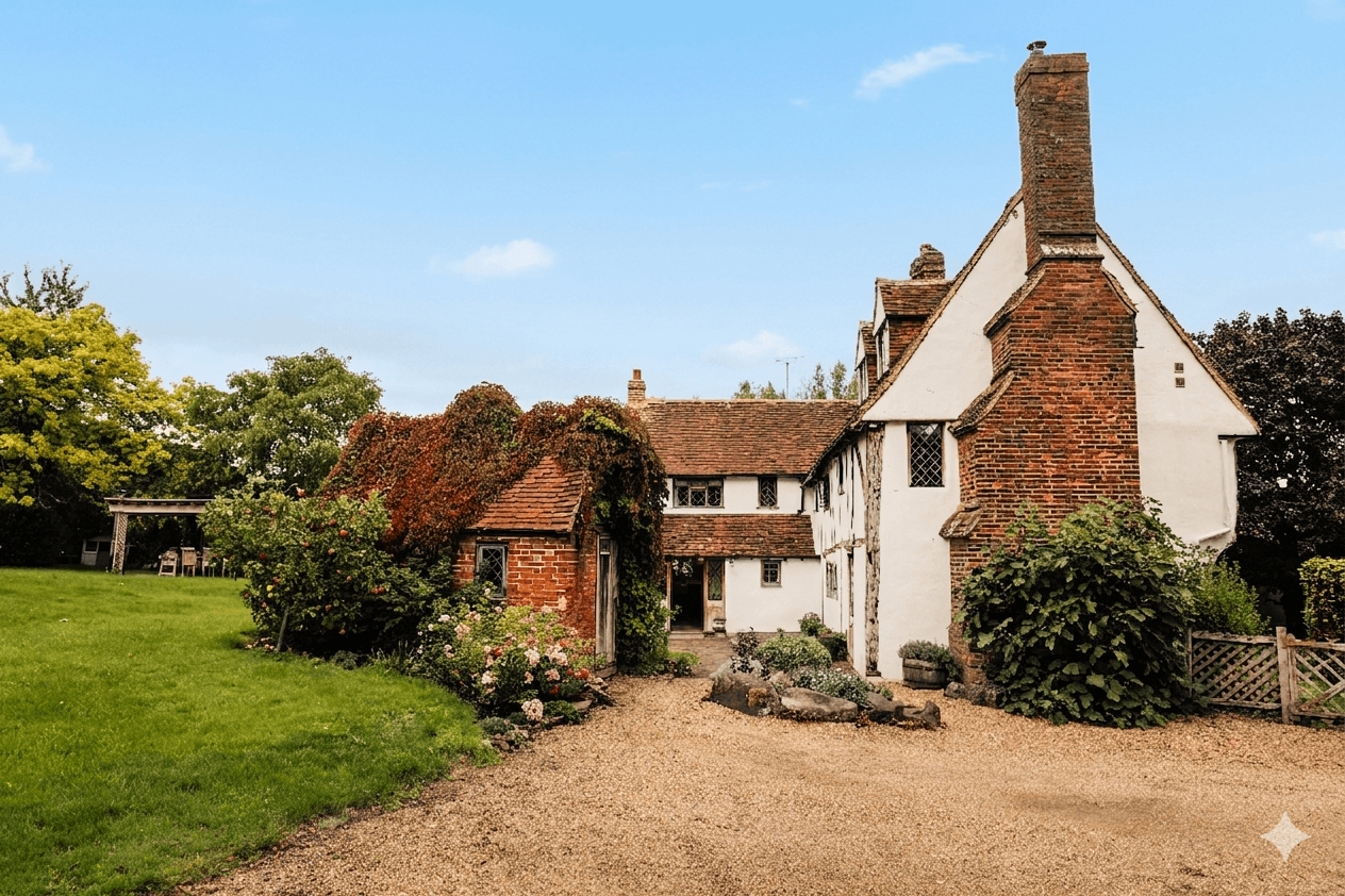 Historic countryside house at High Birch in Kent.