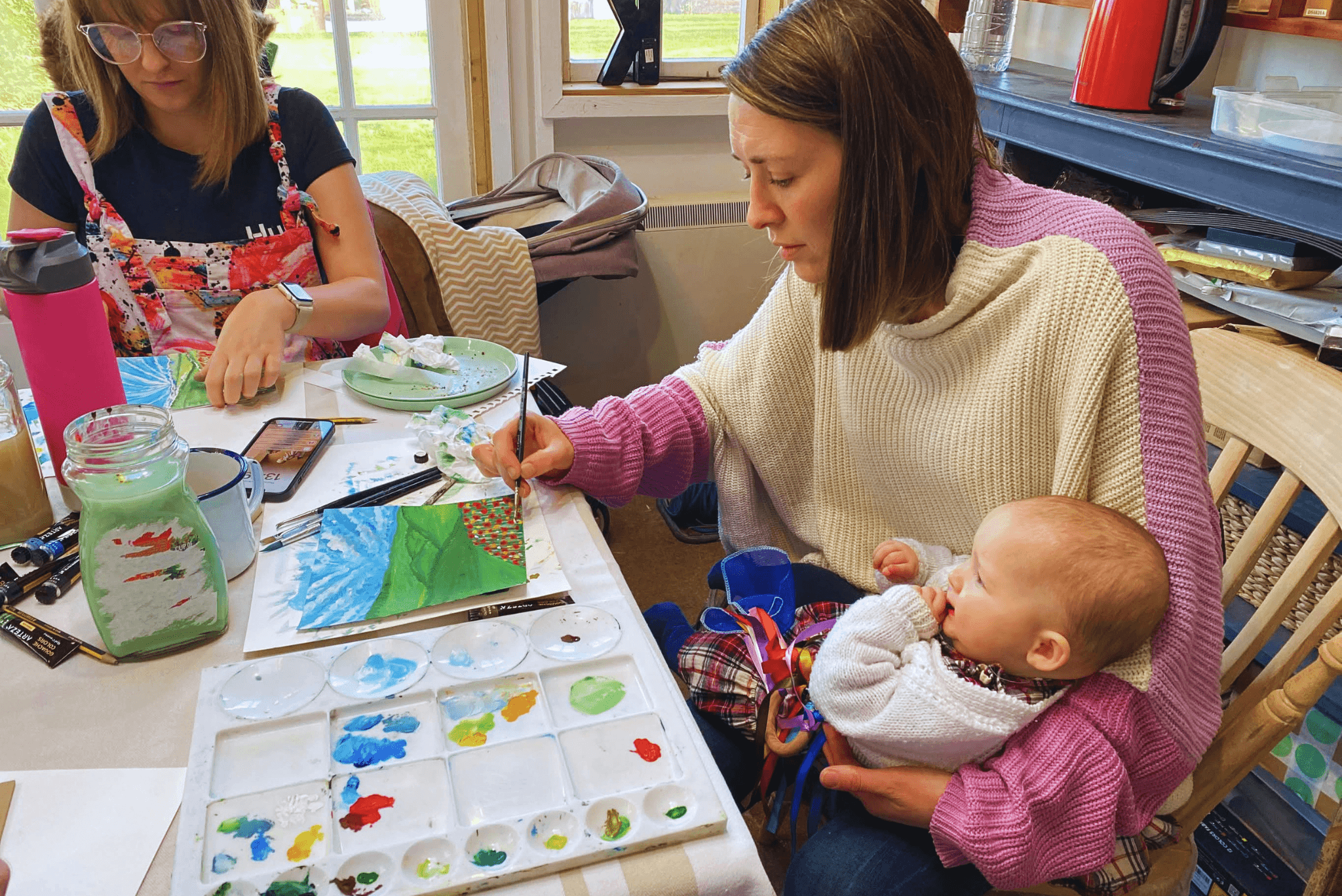 Art and making session inside the High Birch workshop.