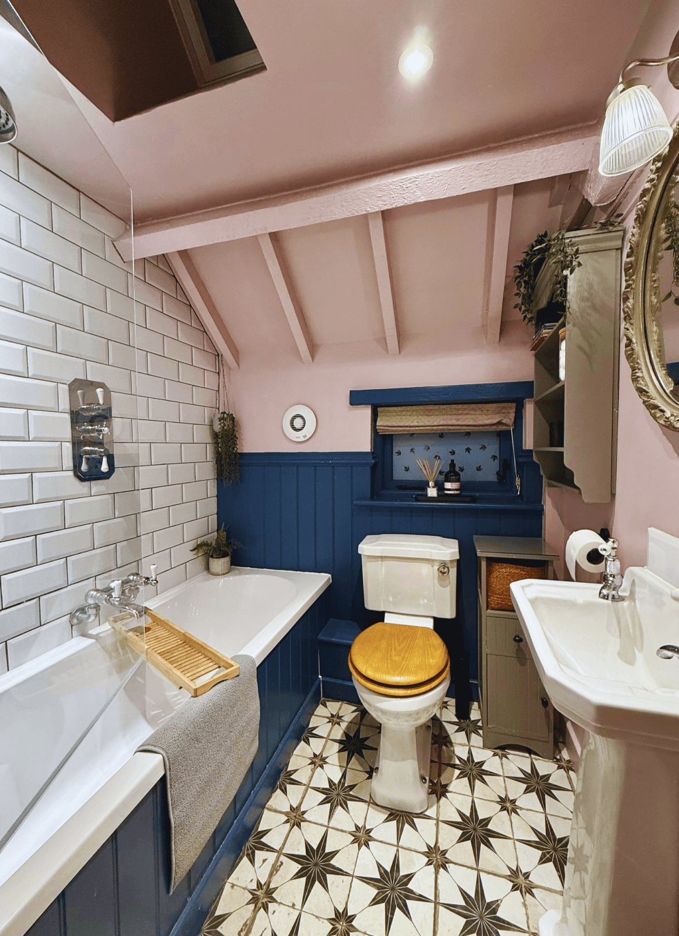 Cottage bathroom with freestanding bath at The Snuggery.