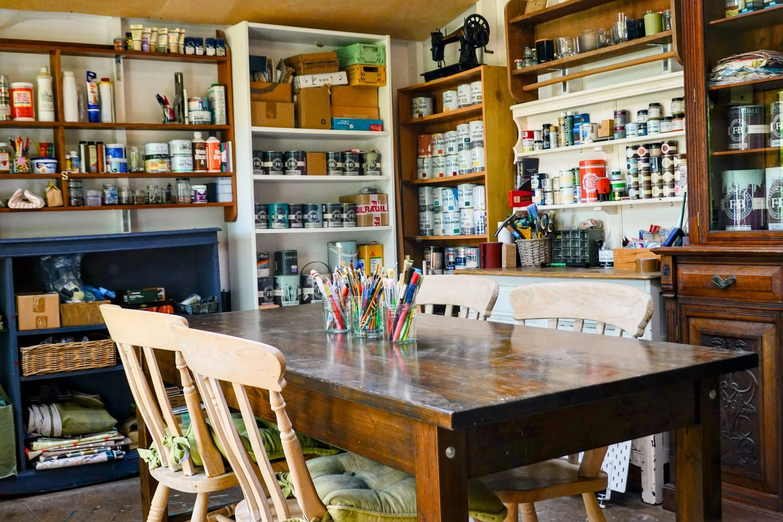 Craft and making space inside the High Birch workshop.