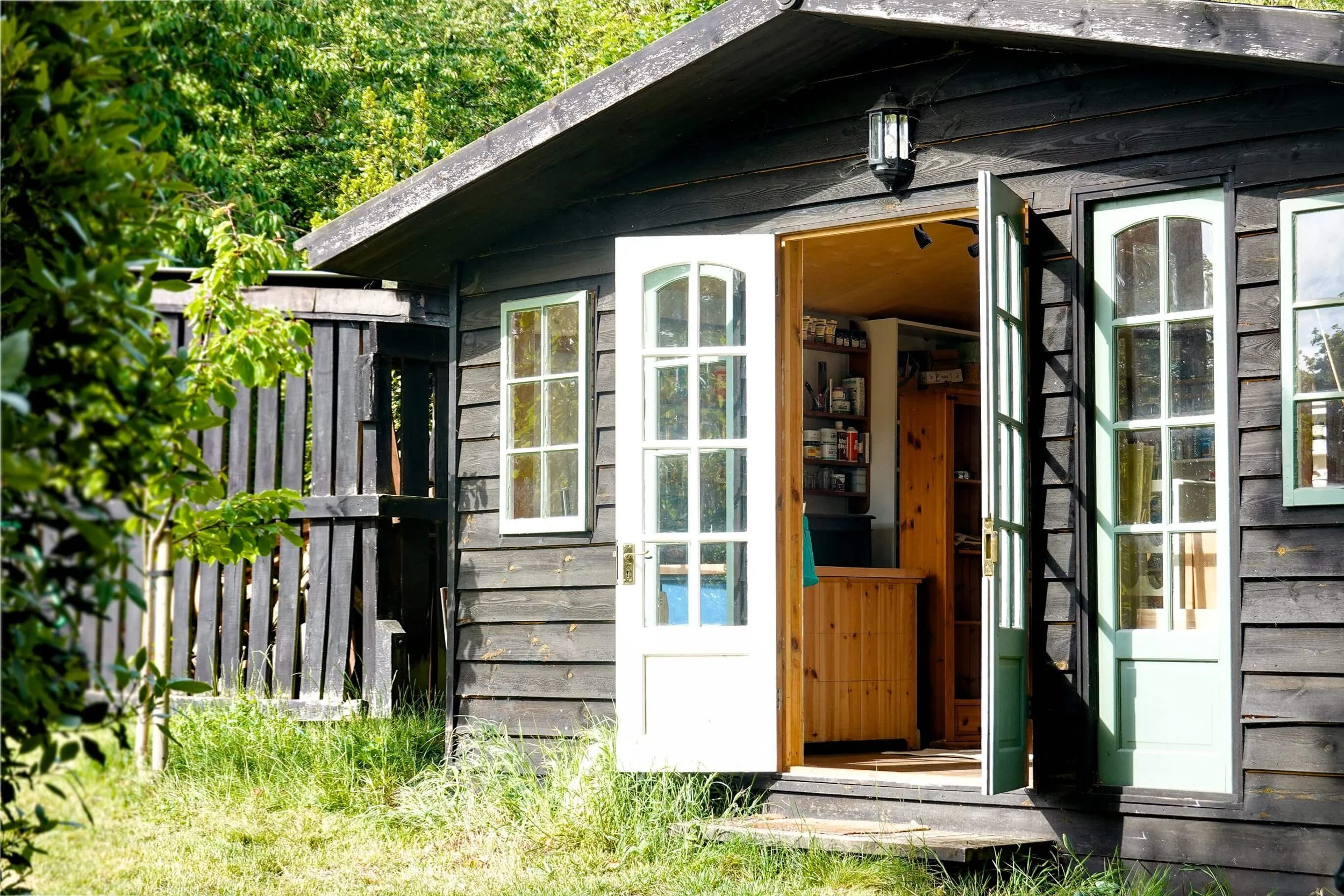 The Workshop at High Birch, a creative studio and retreat space surrounded by woodland in the Kent Downs.