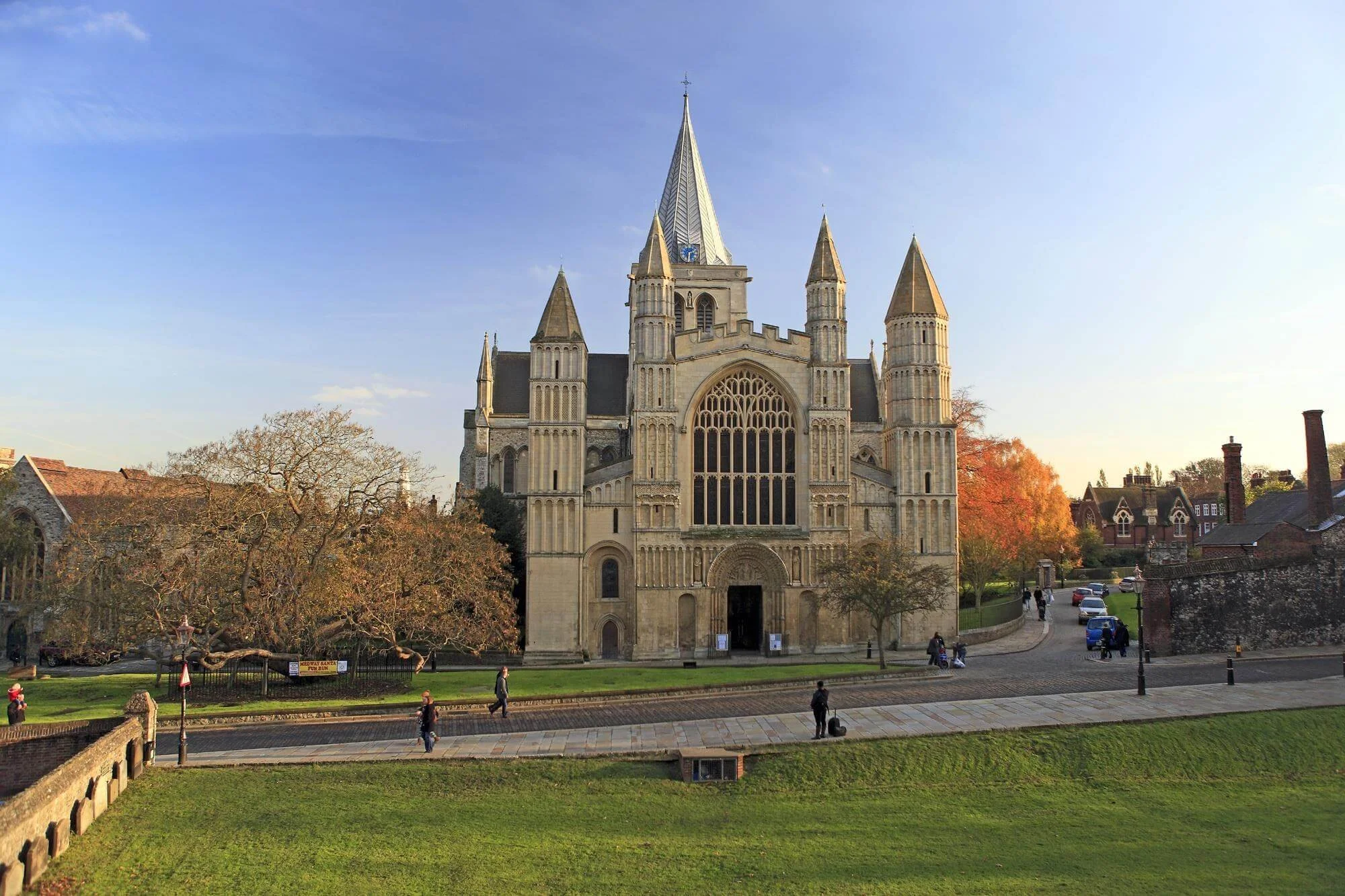 Rochester Cathedral in the historic town centre.