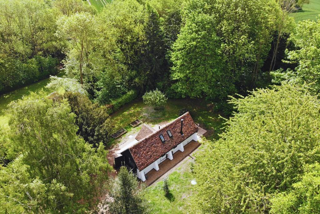 Aerial view of High Birch in the Kent countryside.