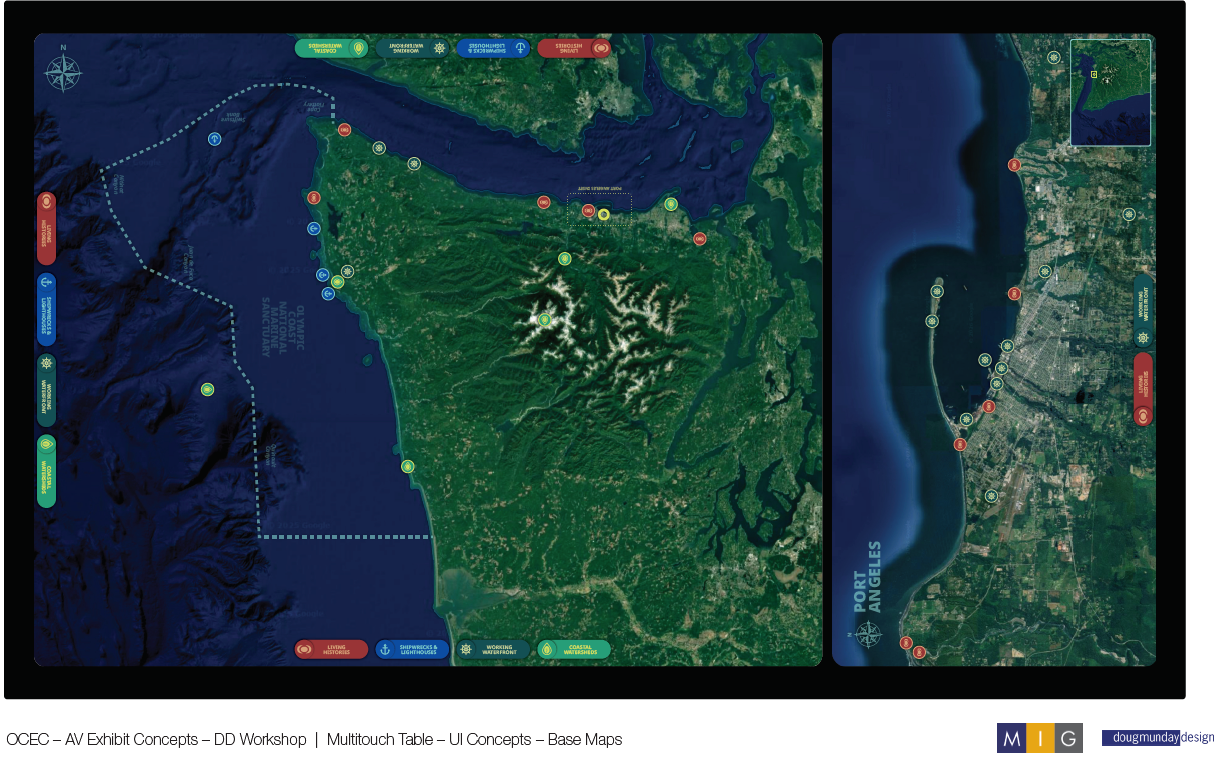 Digital table map mock up - not final