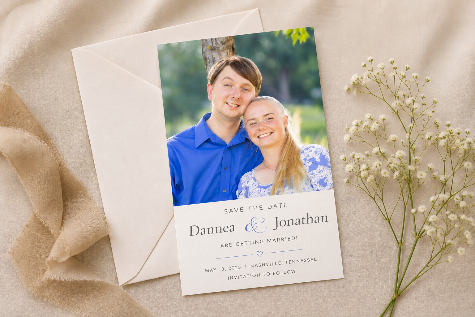 Engagement Photo Invitations in Sun Prairie, WI