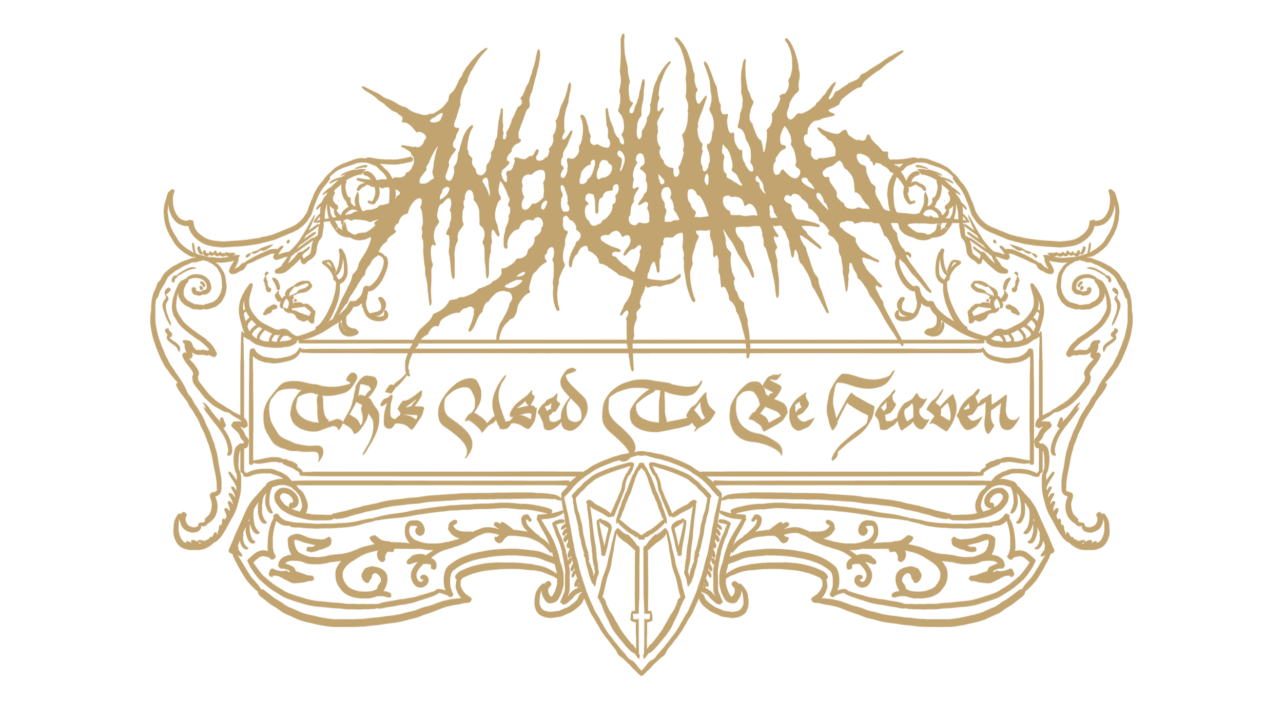 Album cover with intricate black and gold design, featuring the text "This Blood Will Be Worthless" and stylized band logo at the top, with a dark background.