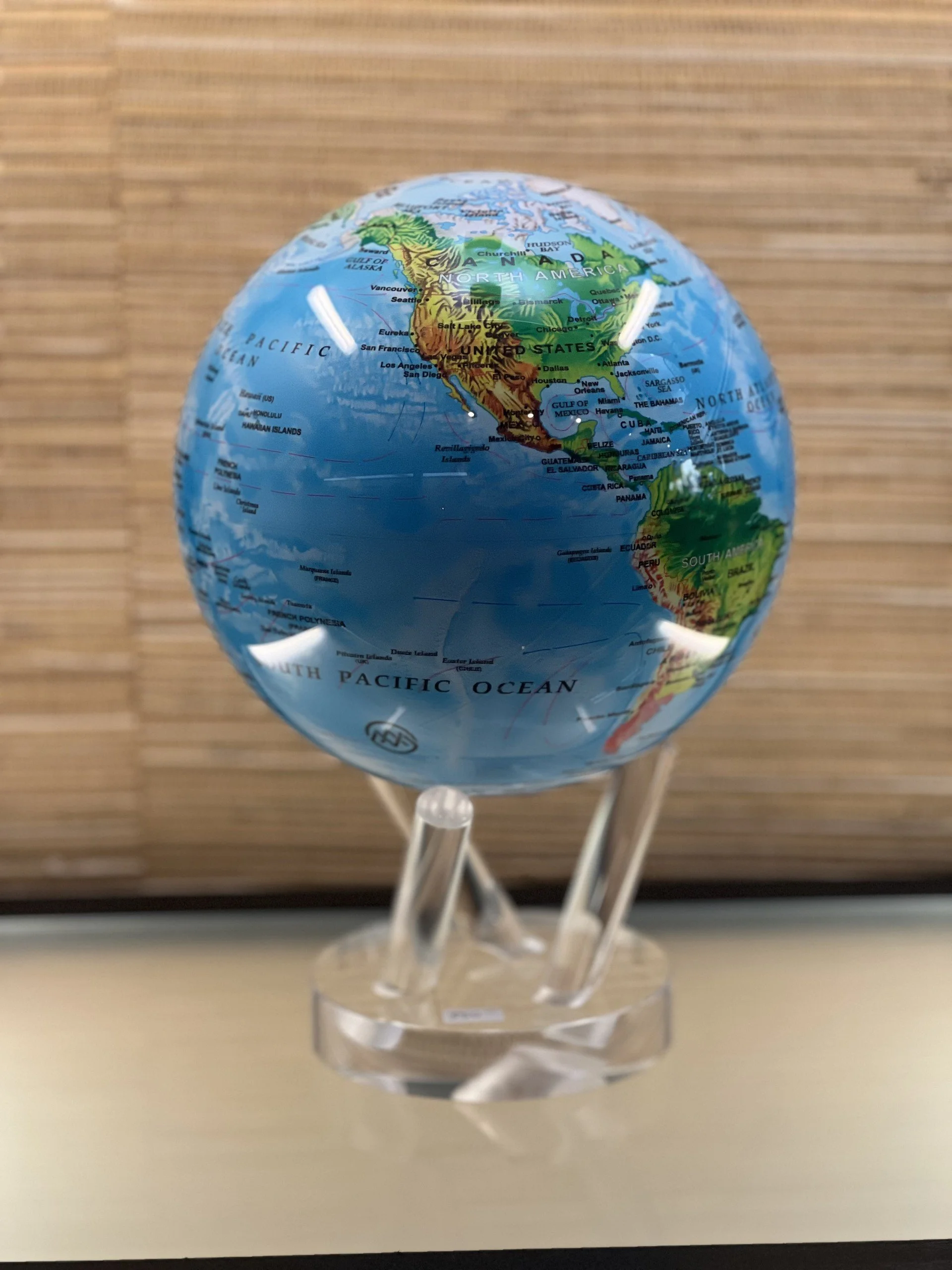 Mova Globe - Ocean Blue Relief Map