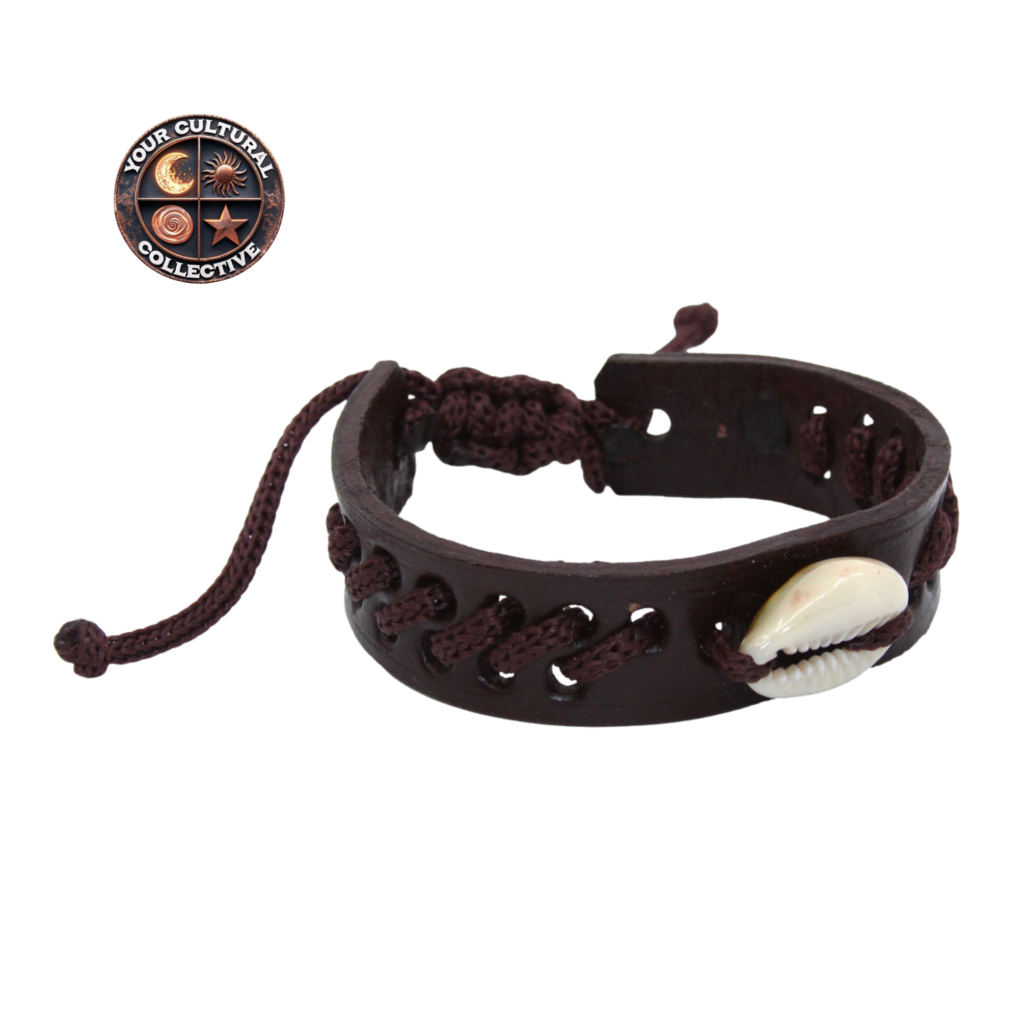 Cowrie Shell Leather Bracelet
