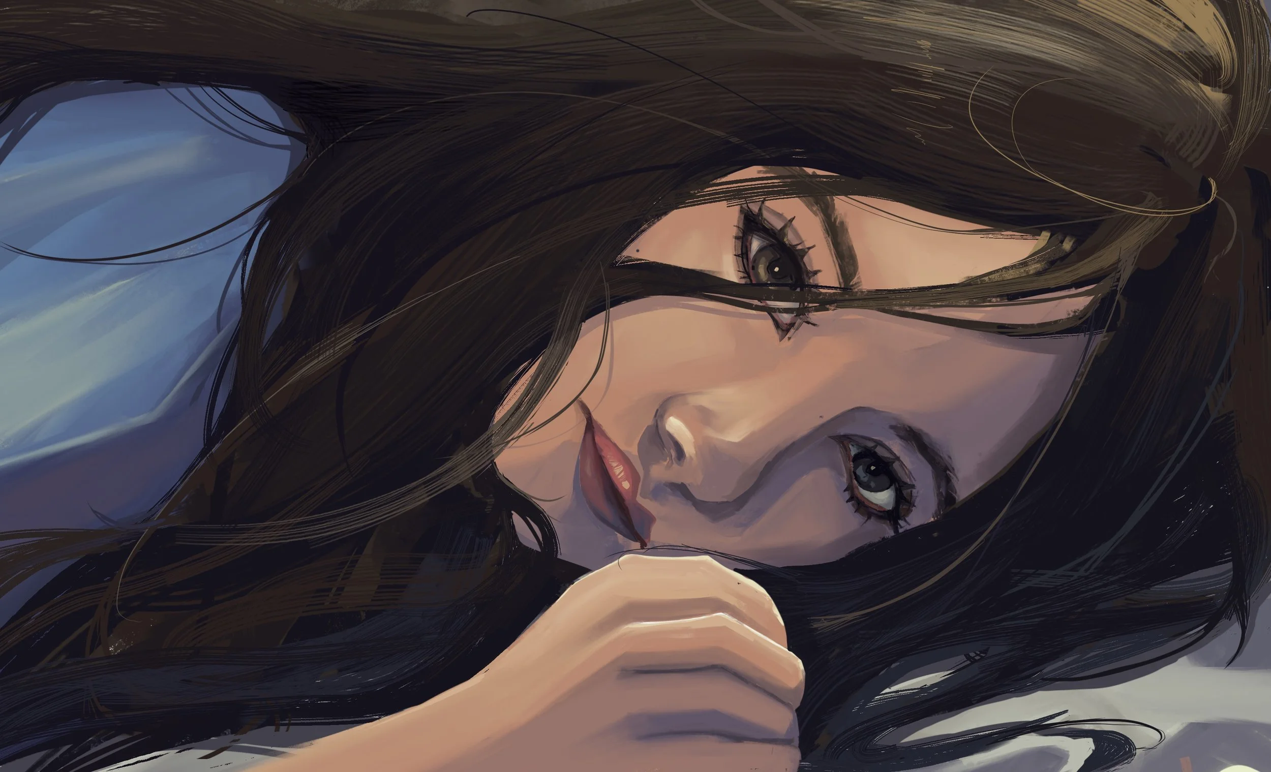 Self portrait, digital painting, 2024