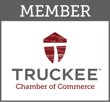 Member logo of Truckee Chamber of Commerce, featuring a shield emblem and text.
